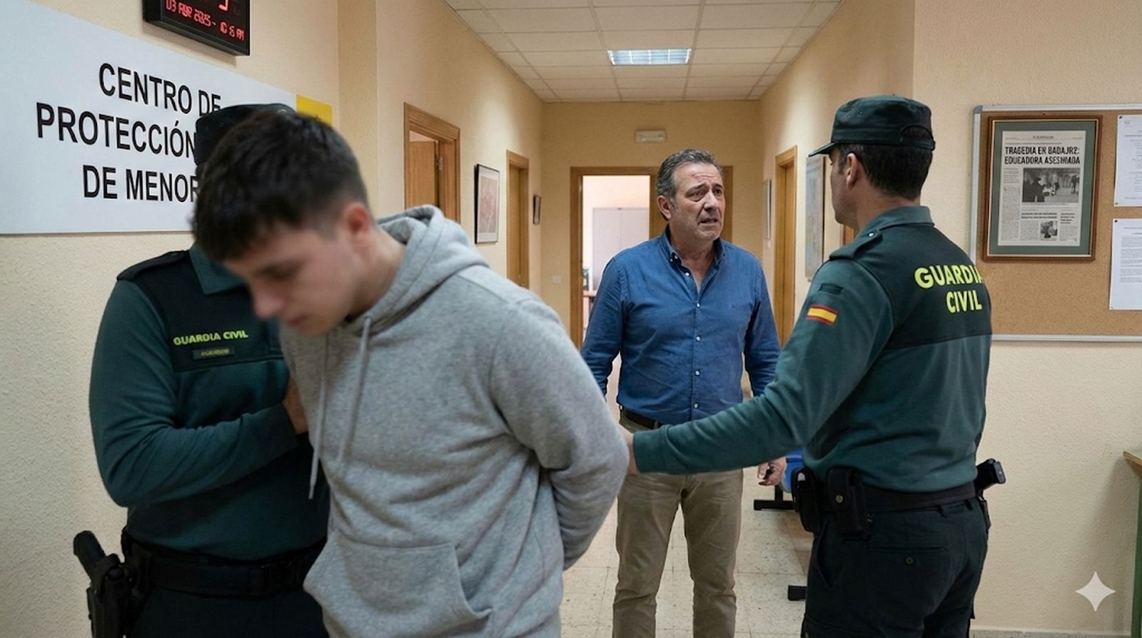 Recreación de los hechos generada por IA.