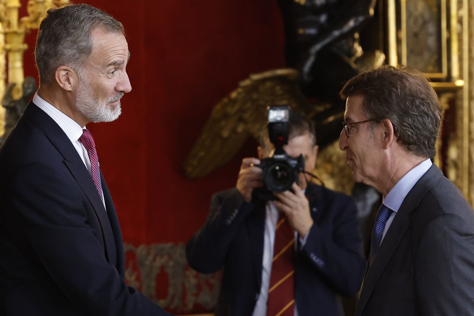 Las imágenes de los reyes durante la recepción en el Palacio Real