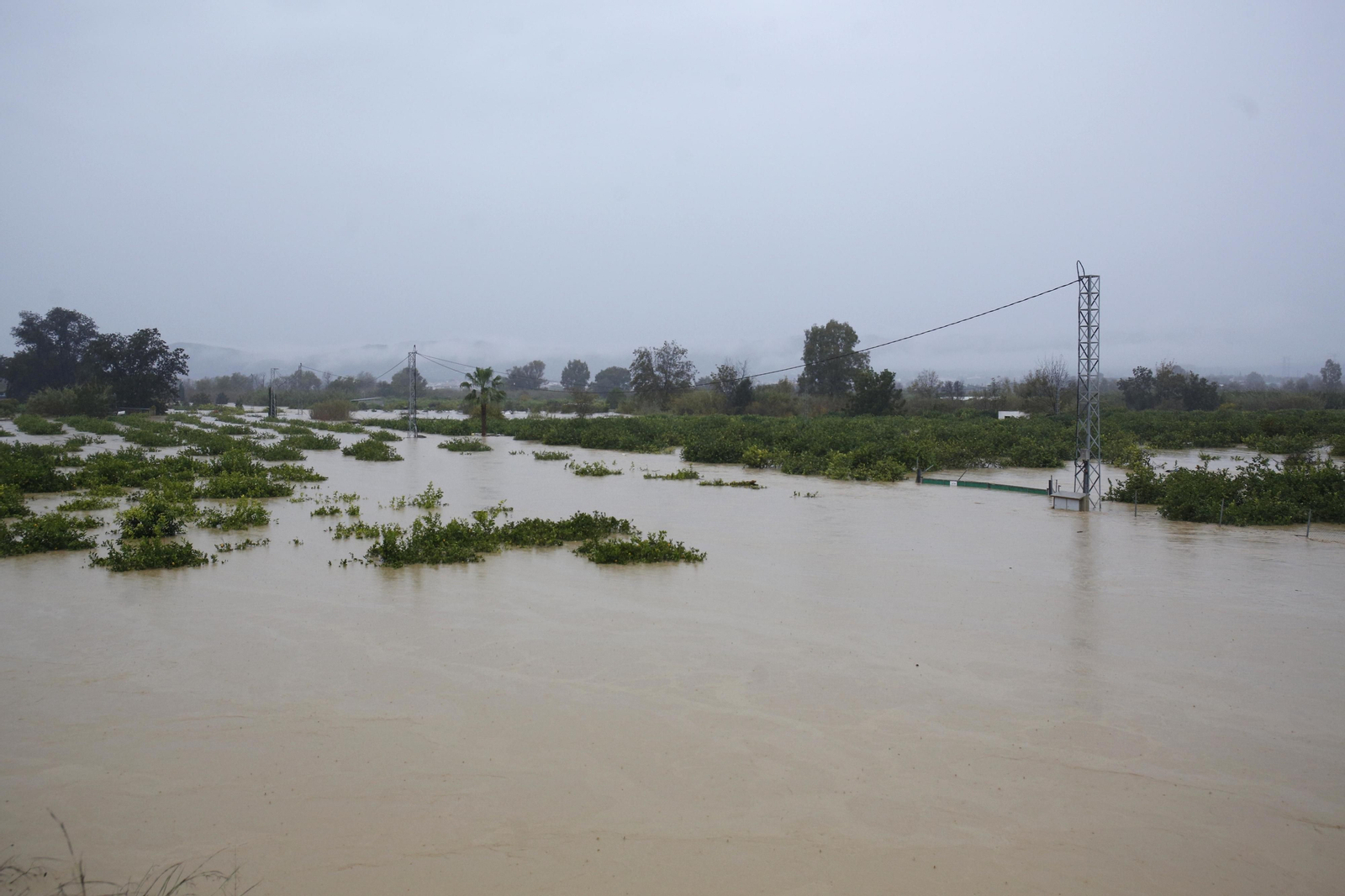 Imágenes de las fuertes lluvias en la provincia