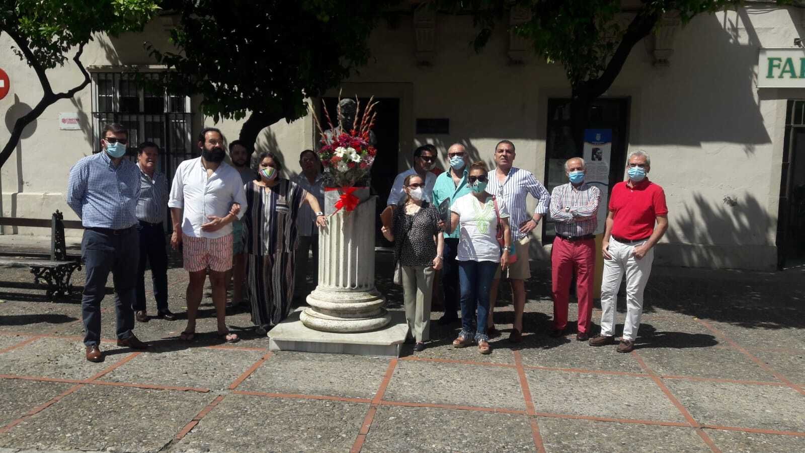 La representación de la entidad flamenca, en el barrio de Santiago.