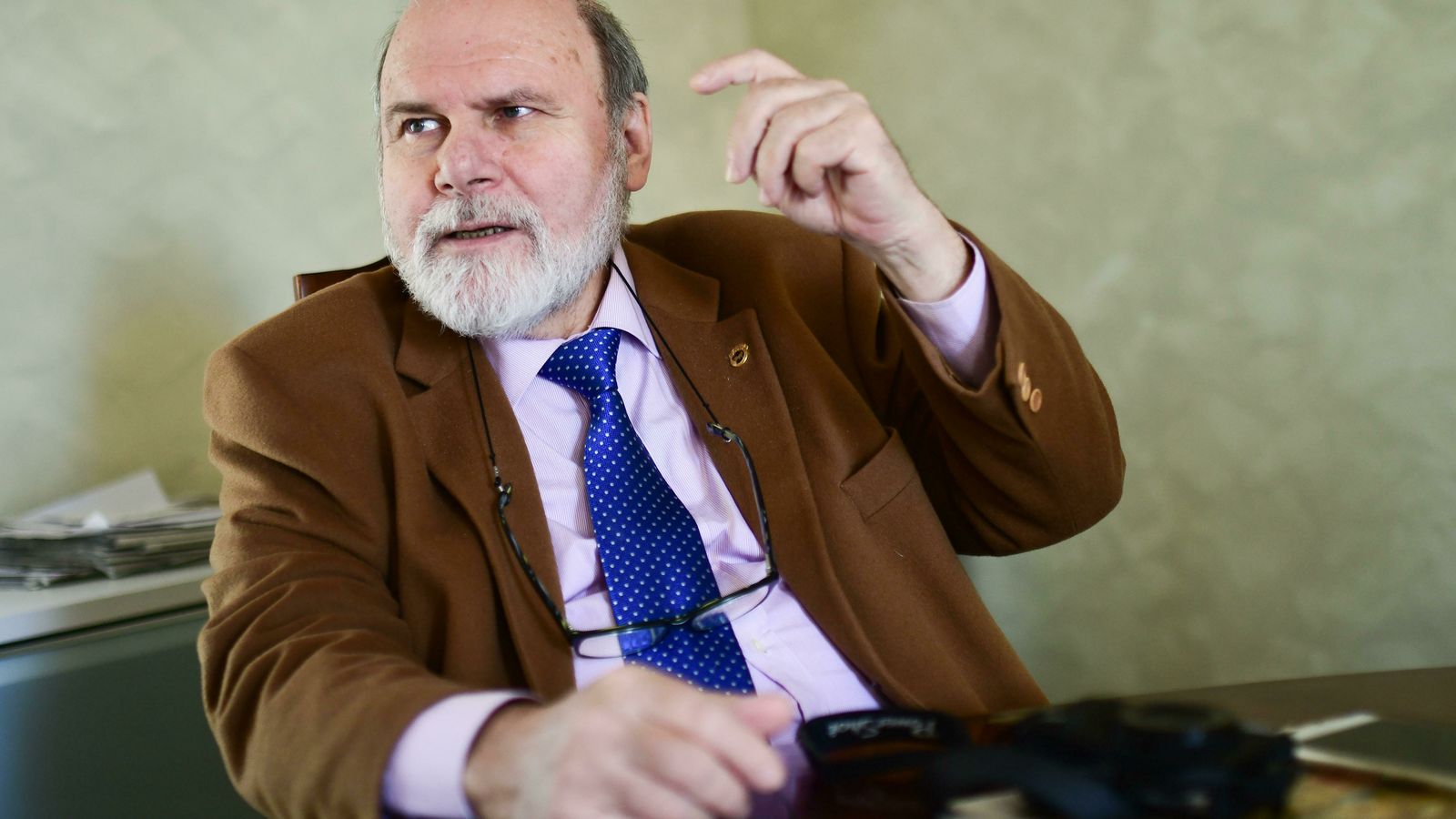 José F. Gálvez en un momento de la entrevista.