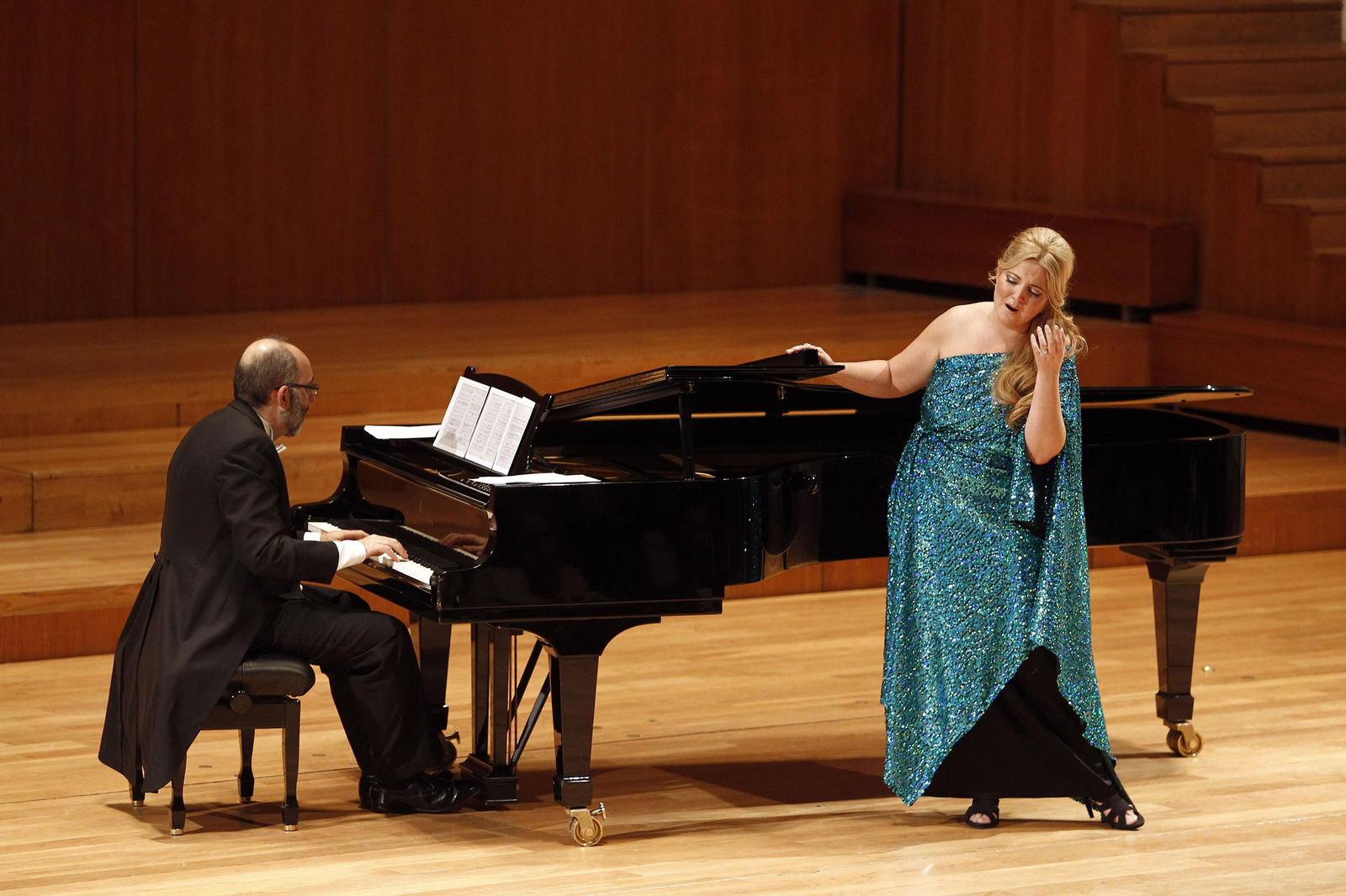 Mariola Cantarero, durante un concierto en el auditorio Manuel de Falla.