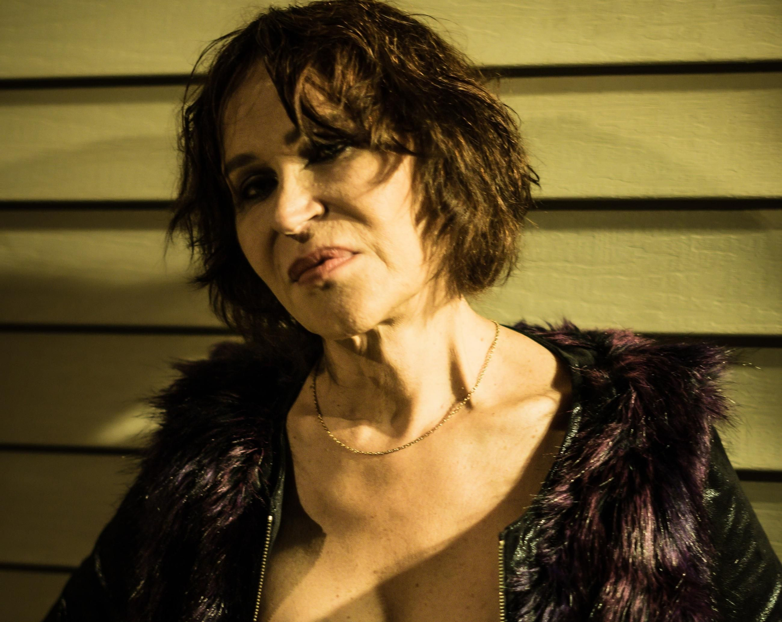 Antonia San Juan, durante el rodaje de "Calcinación"