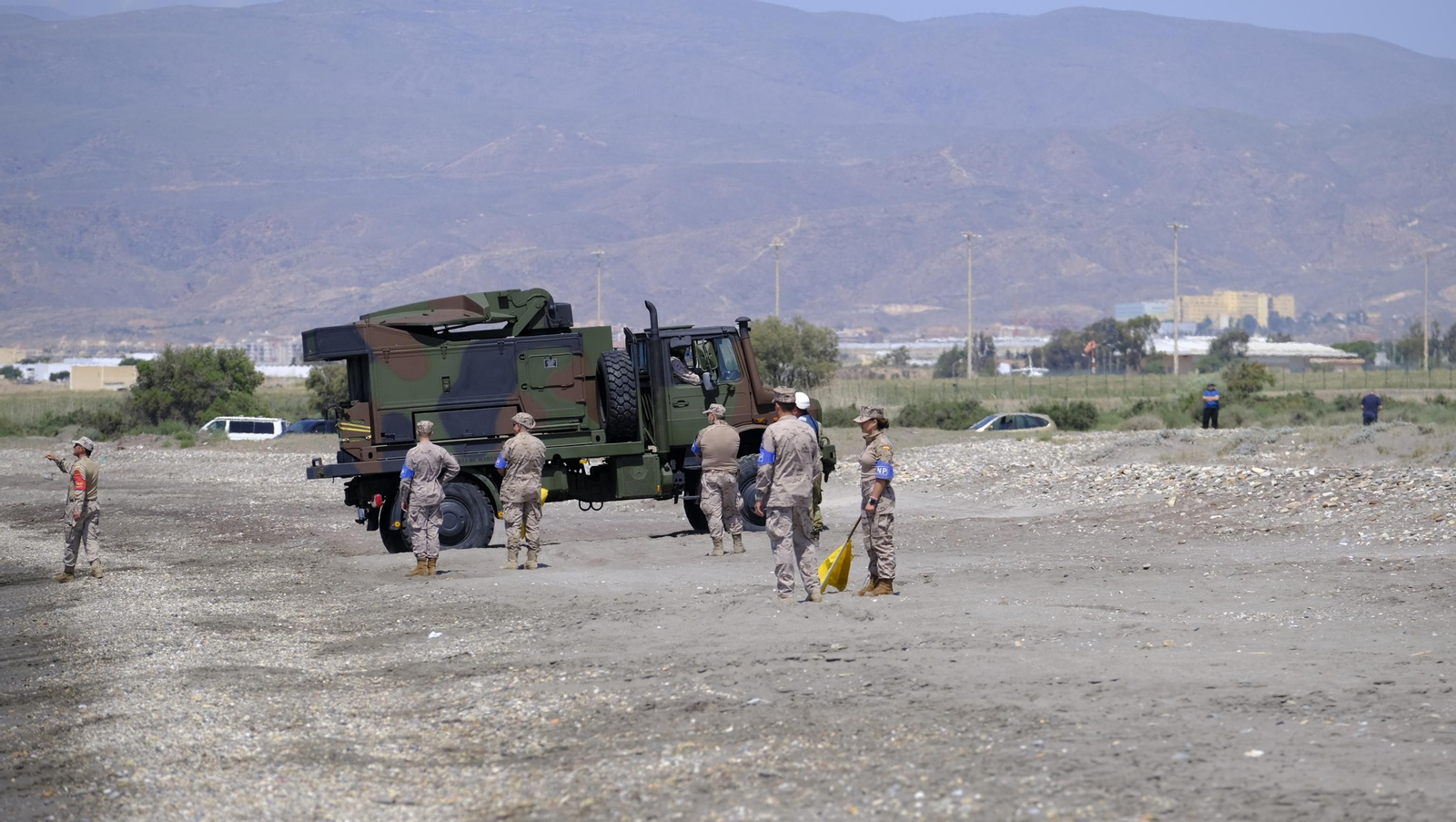 Desembarco de la Infantería de Marina en la Playa del Perdigal, en El Alquián-Almería