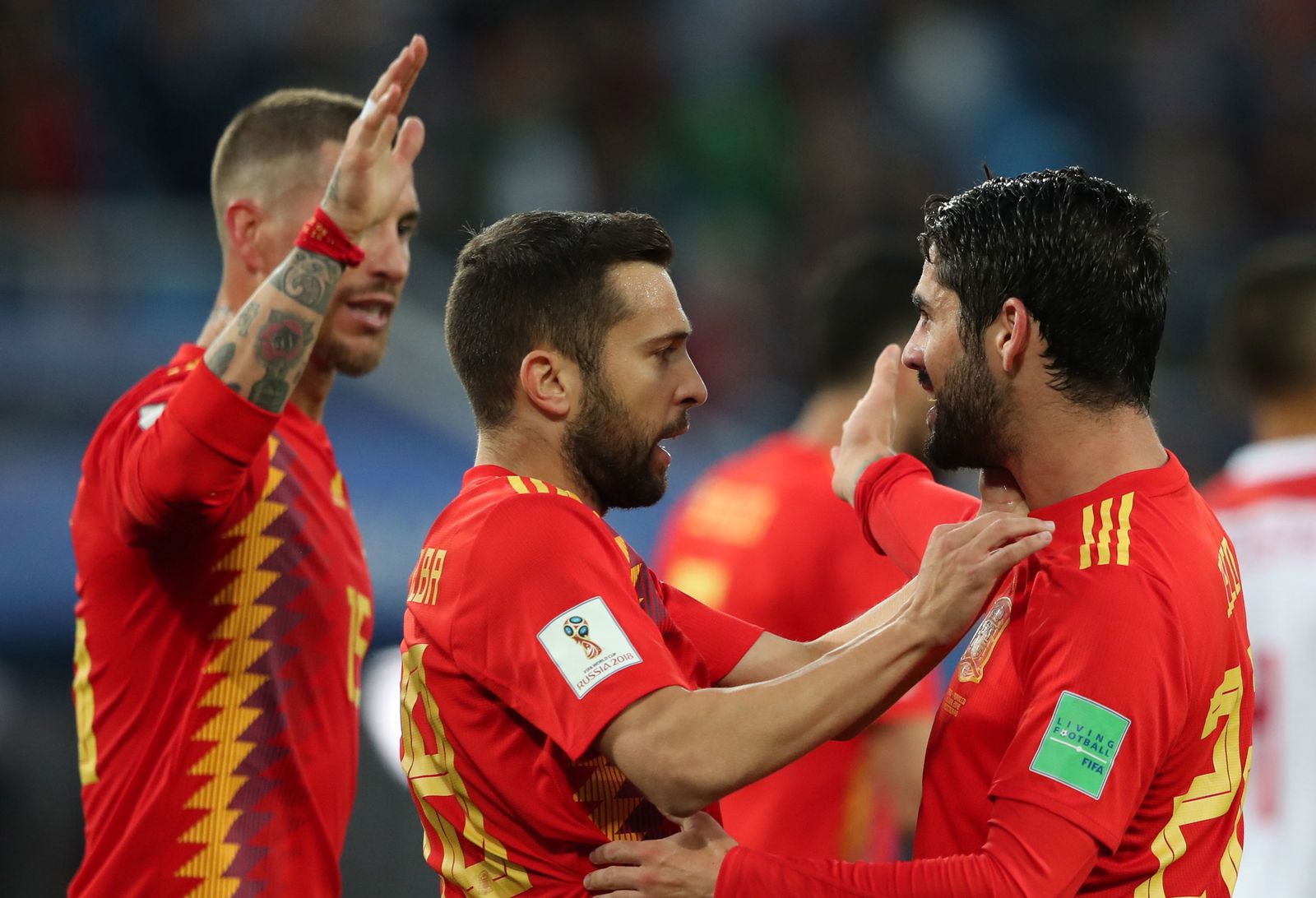 Las imágenes del España-Marruecos