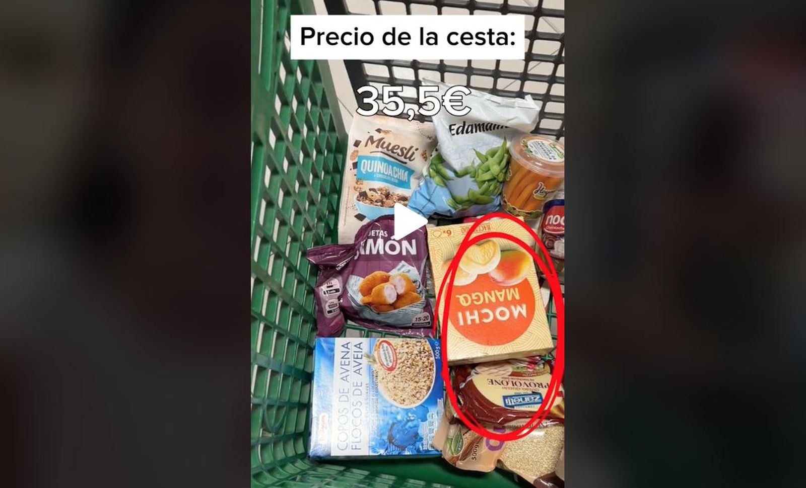 Precio de la cesta de la compra con productos de Mercadona