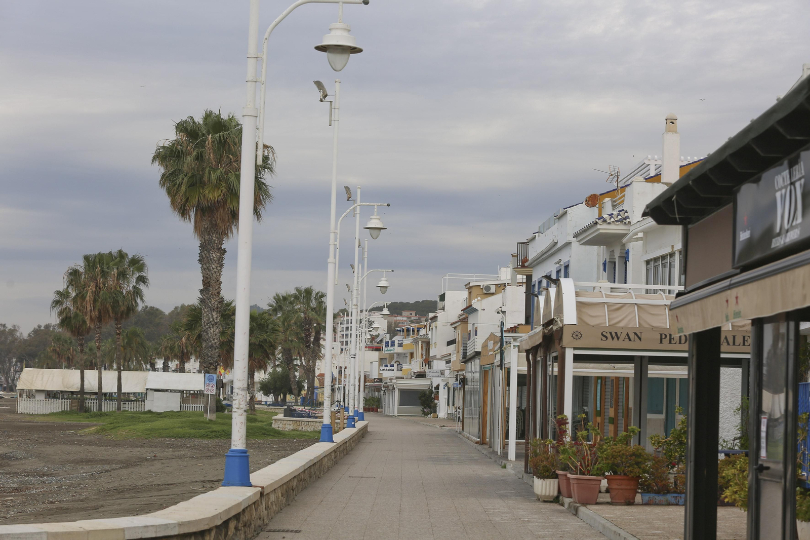 Coronavirus en Málaga: El desierto de Pedregalejo, en fotos