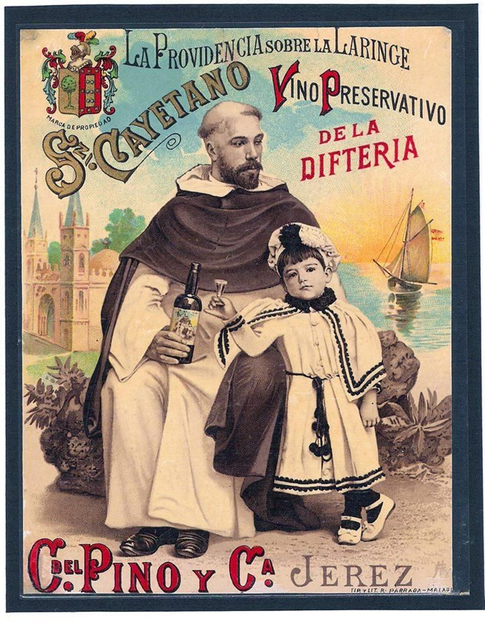 Etiqueta del vino San Cayetano, de Cayetano del Pino.