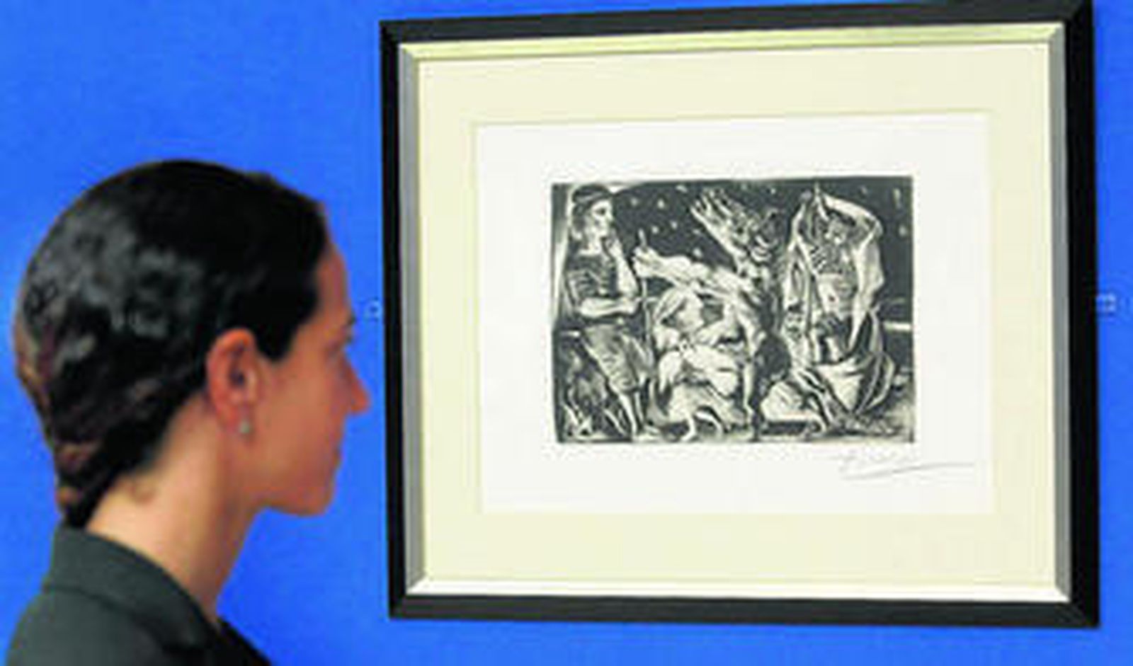 'Minotauro ciego guiado por Marie-Thérèse con una paloma en una noche estrellada' (1935).