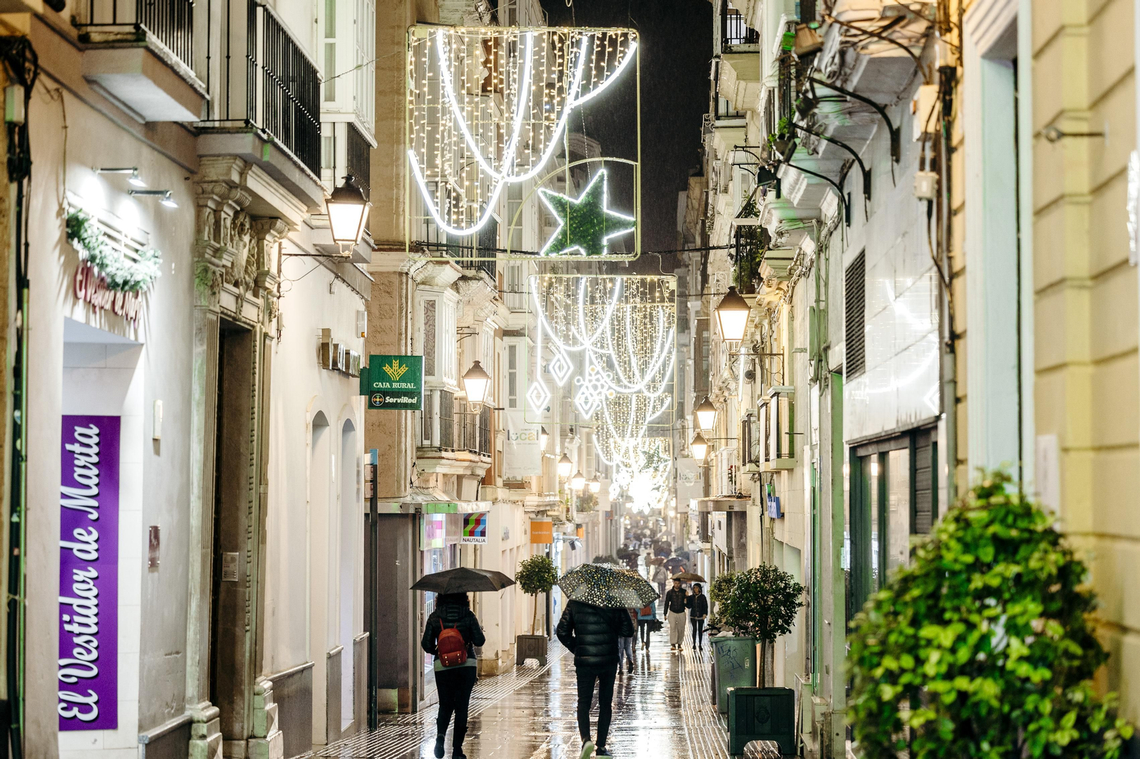Las imágenes de la inauguración de la iluminación de navidad en Cádiz