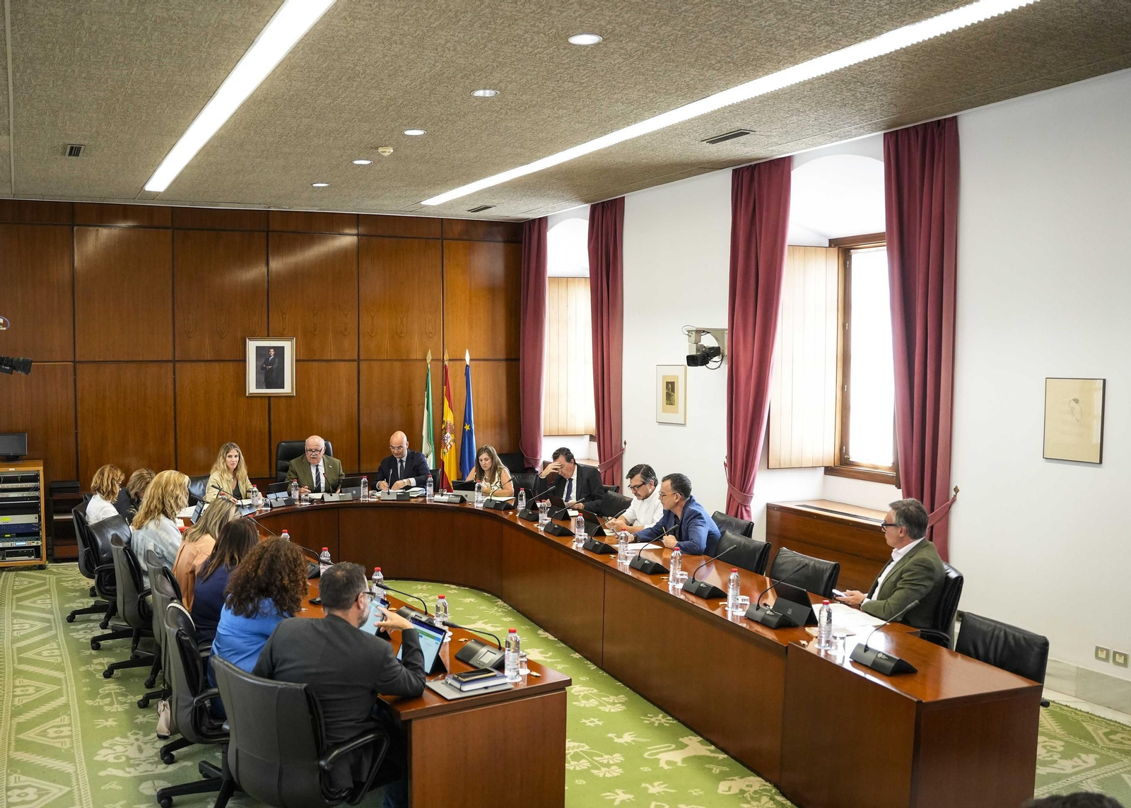 Reunión de la mesa de portavoces en la mañana de hoy.