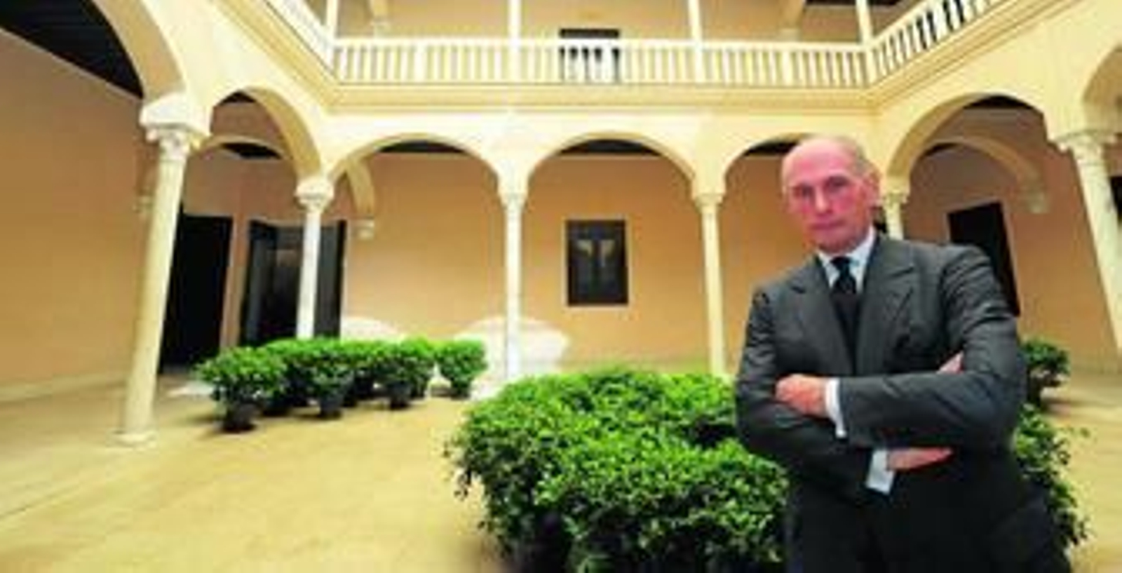 Bernard Ruiz-Picasso, ayer, en el patio del Museo Picasso Málaga.