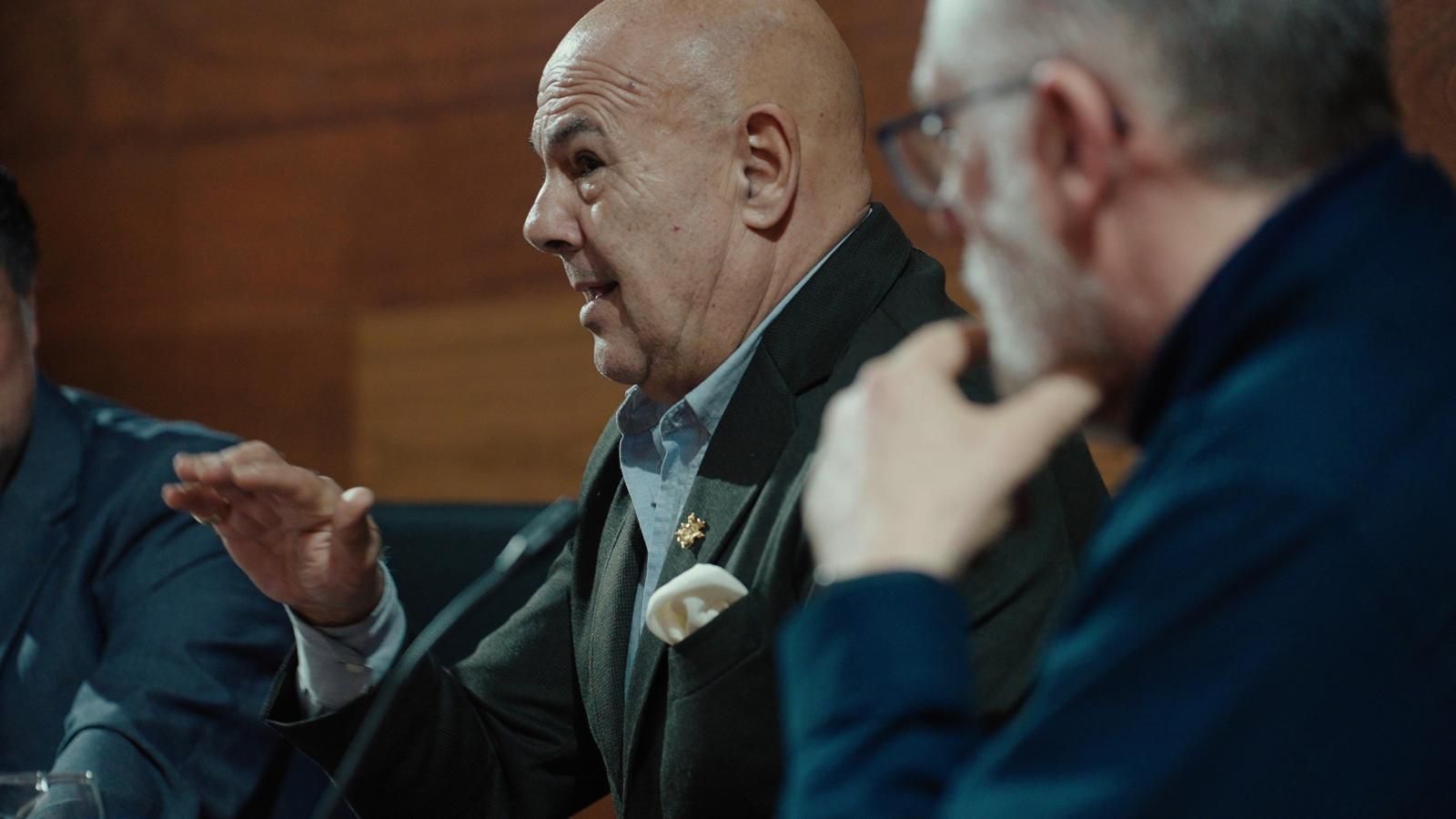 Francisco Carrera Iglesias 'Paquili' durante la mesa redonda sobre el bordado que se celebró en San Fernando