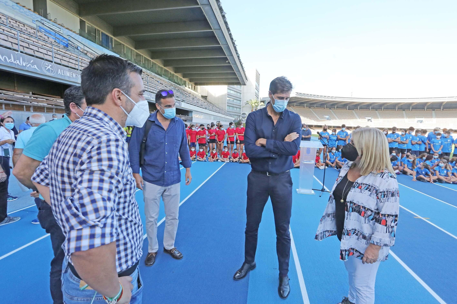 Presentación de las nuevas pistas del Estadio Chapín de Jerez