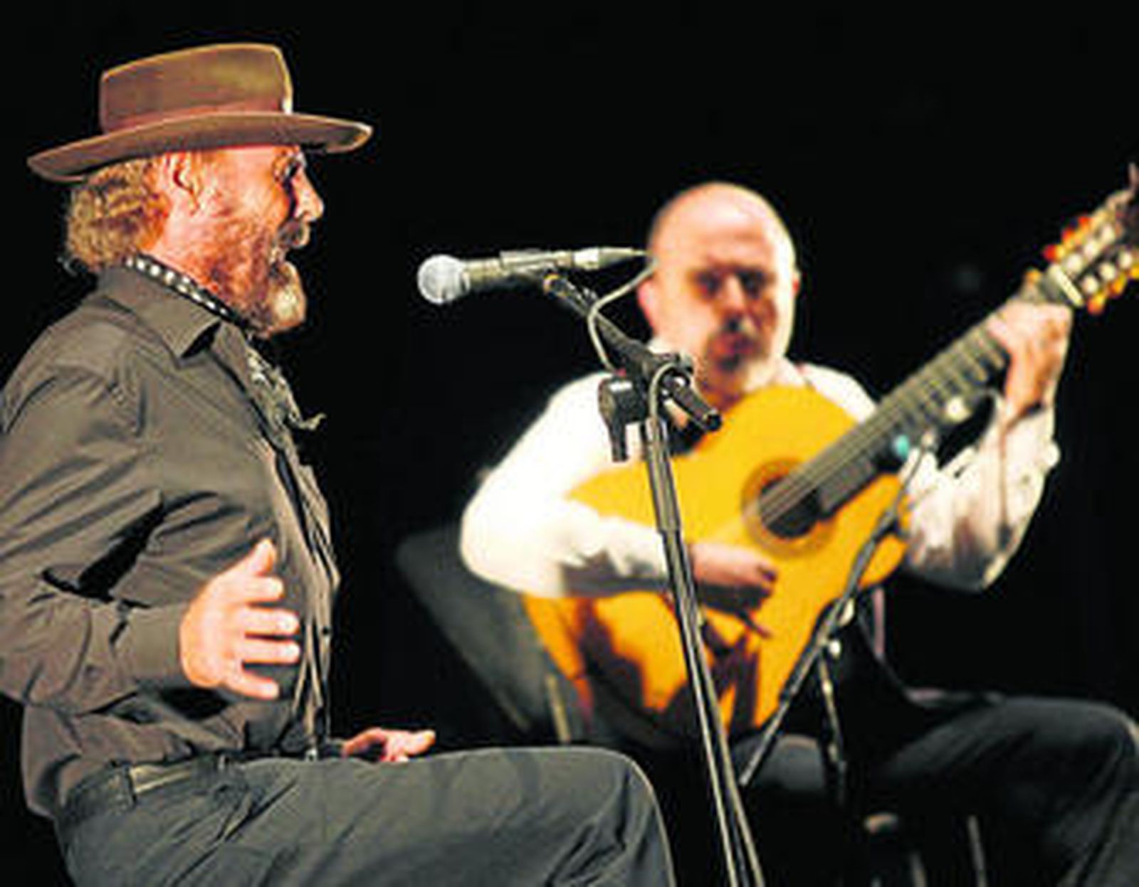 El cantaor flamenco El Cabrero en una de sus actuaciones.