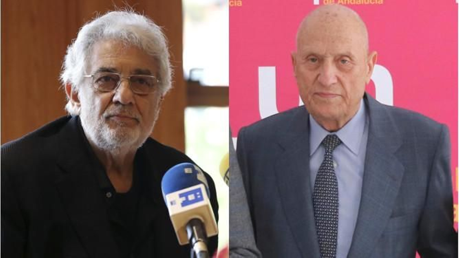 Plácido Domingo (i) y Manuel Losada (d).