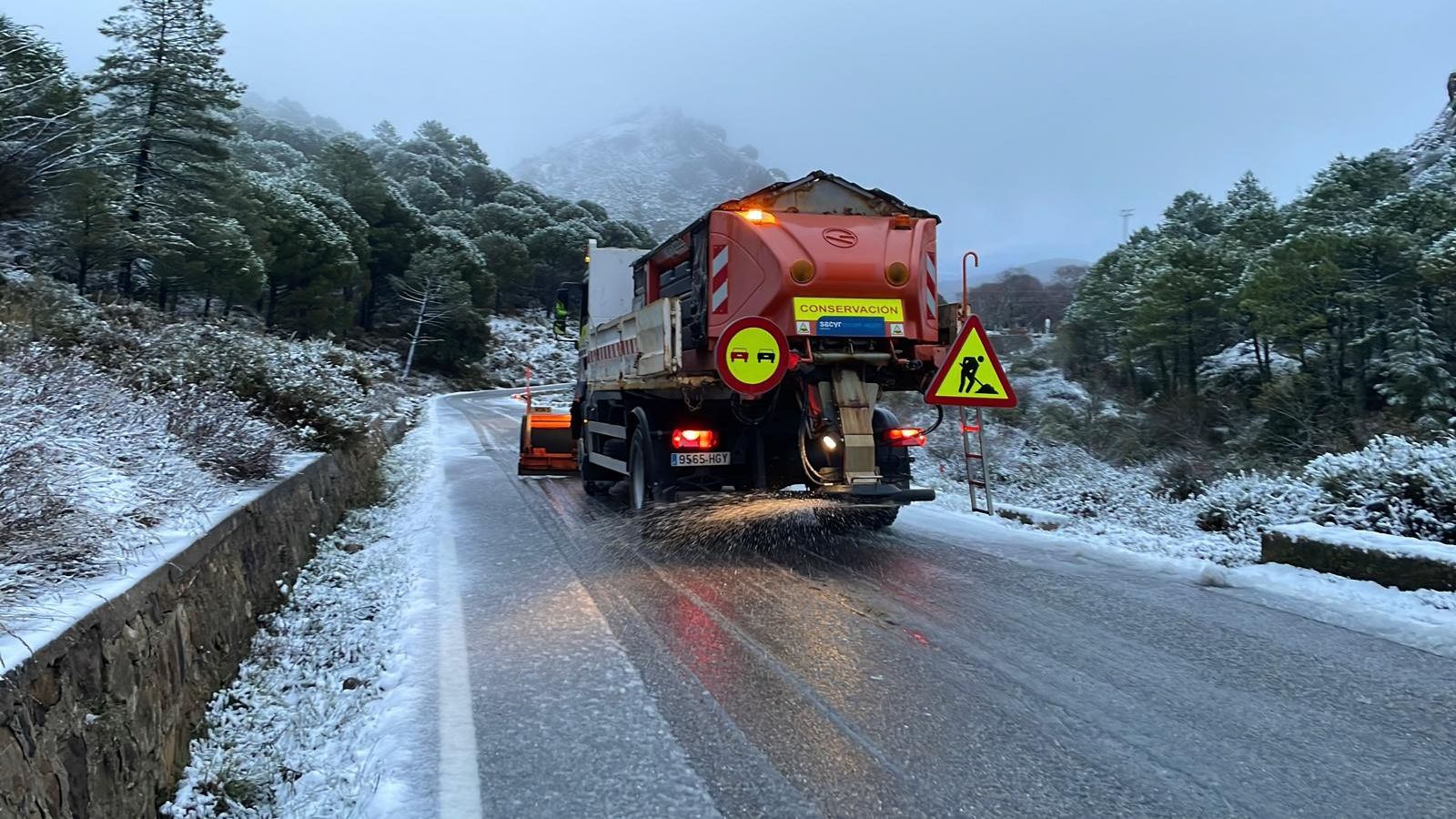 Otra imagen de la nevada.