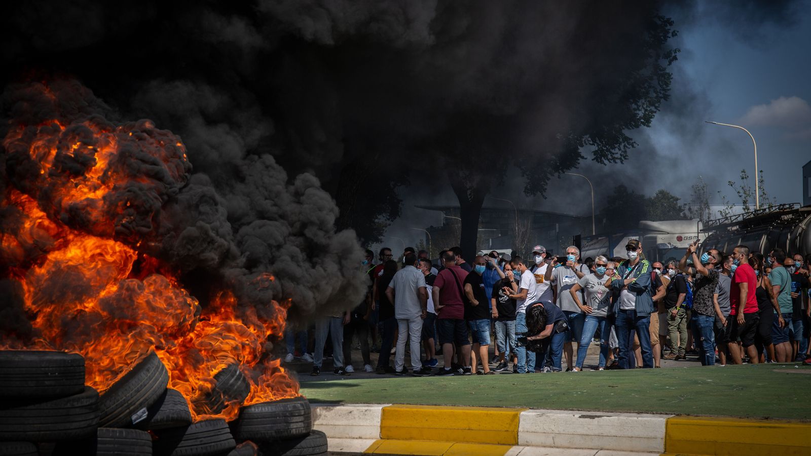 Manifestaciones en la planta de Nissan.