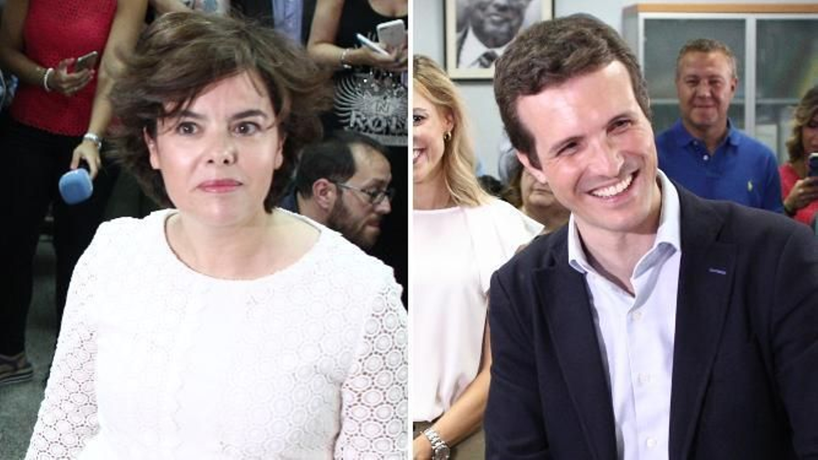 Soraya Sáenz de Santamaría y Pablo Casado.
