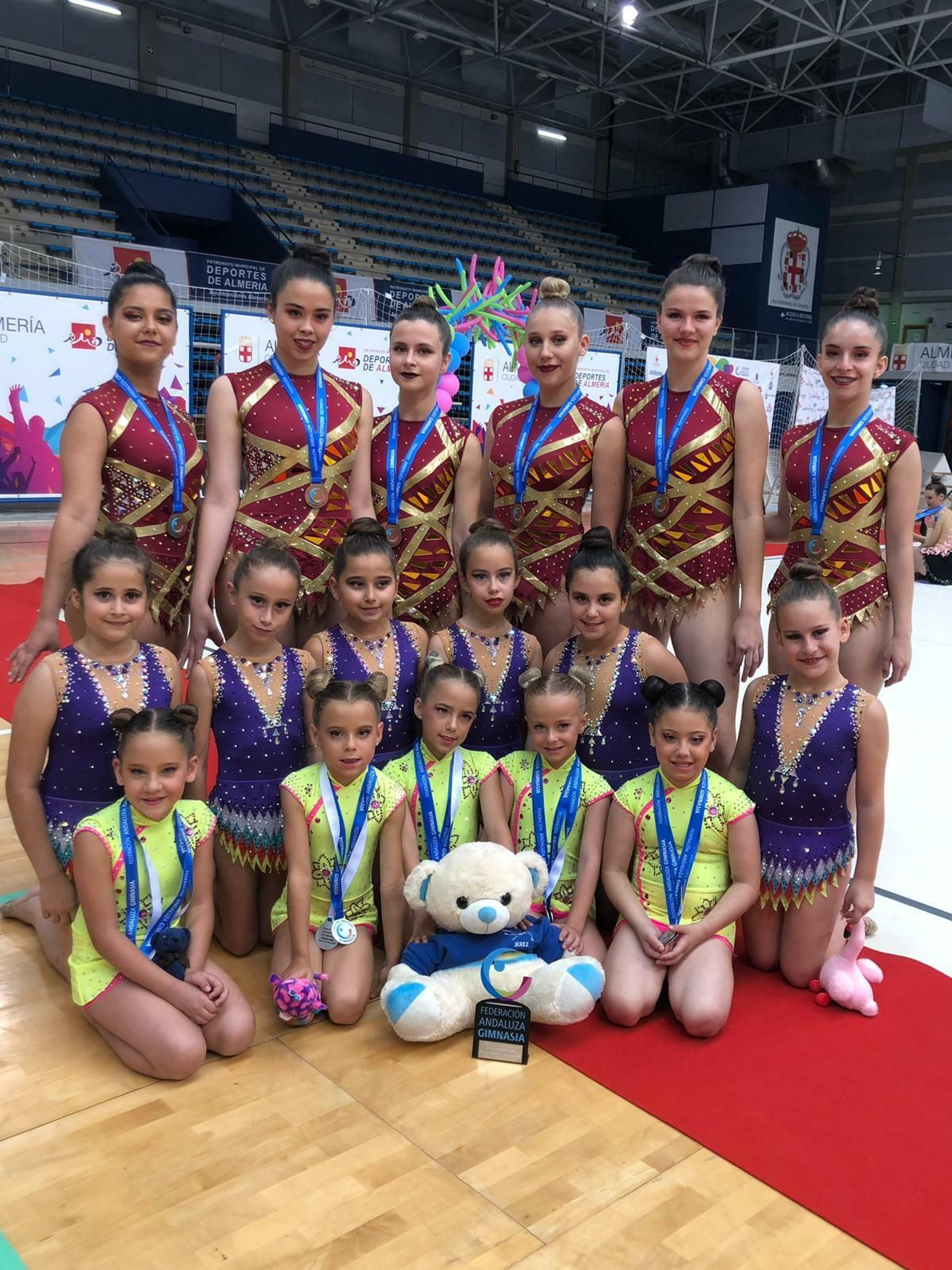 Los equipos sénior, prebenjamín y alevín del CGR Jerez.