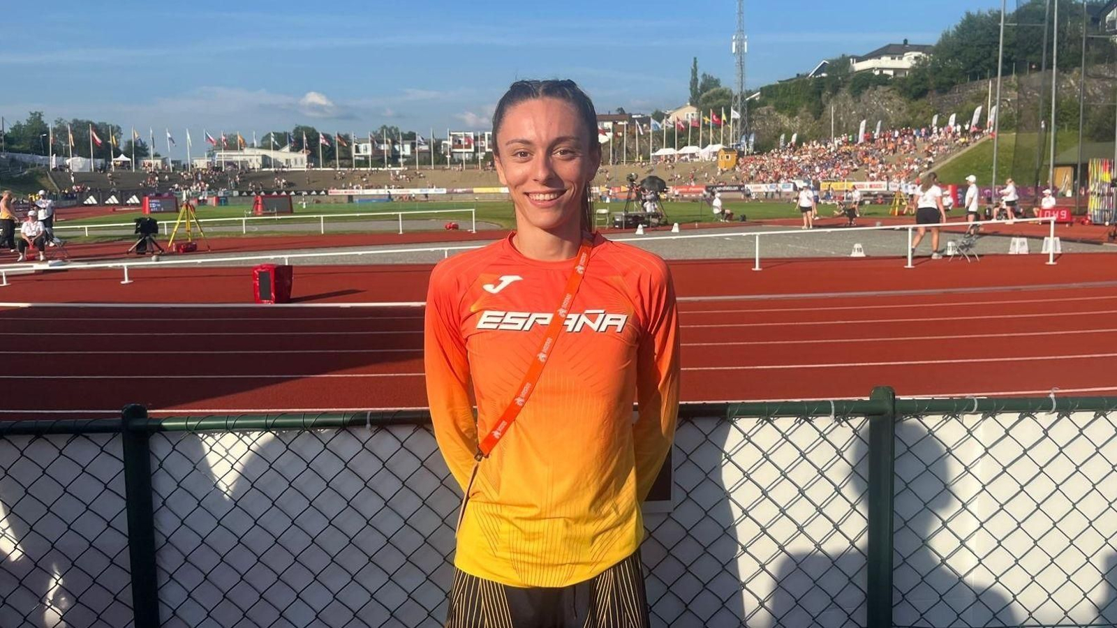 La atleta barreña Ana Prieto, en Noruega.