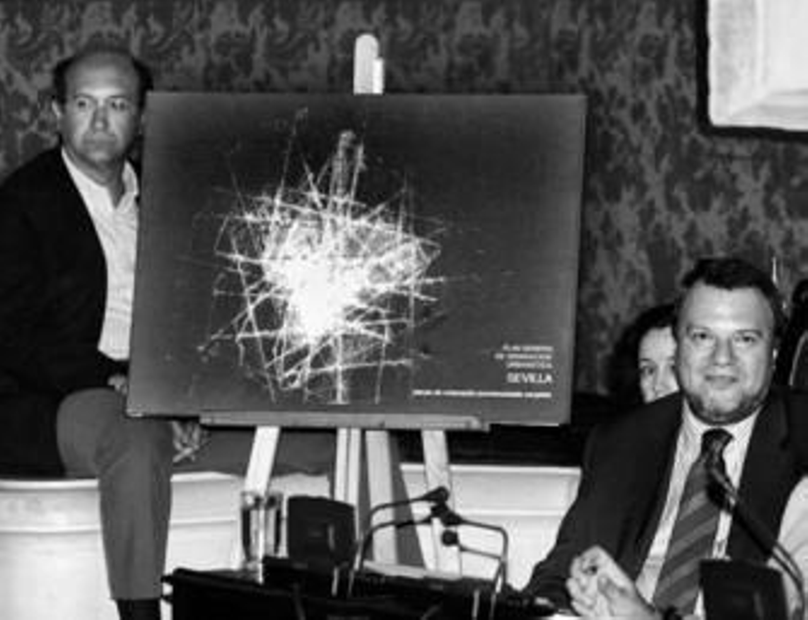 Manuel Marchena y el alcalde de Sevilla, Alfredo Sánchez Monteseirín, en un acto del Plan General.