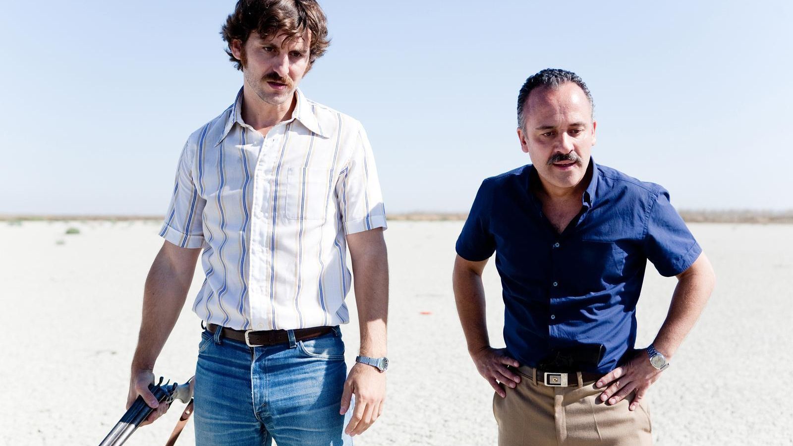 Raúl Arévalo y Javier Gutiérrez, en 'La Isla Mínima'.