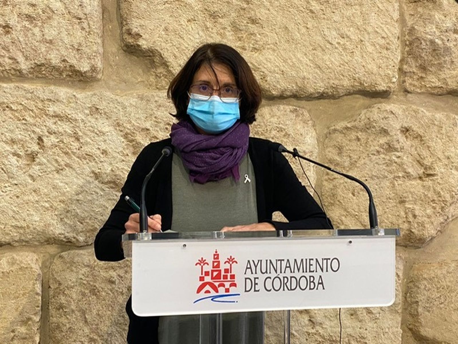 Amparo Pernichi, durante la rueda de prensa.