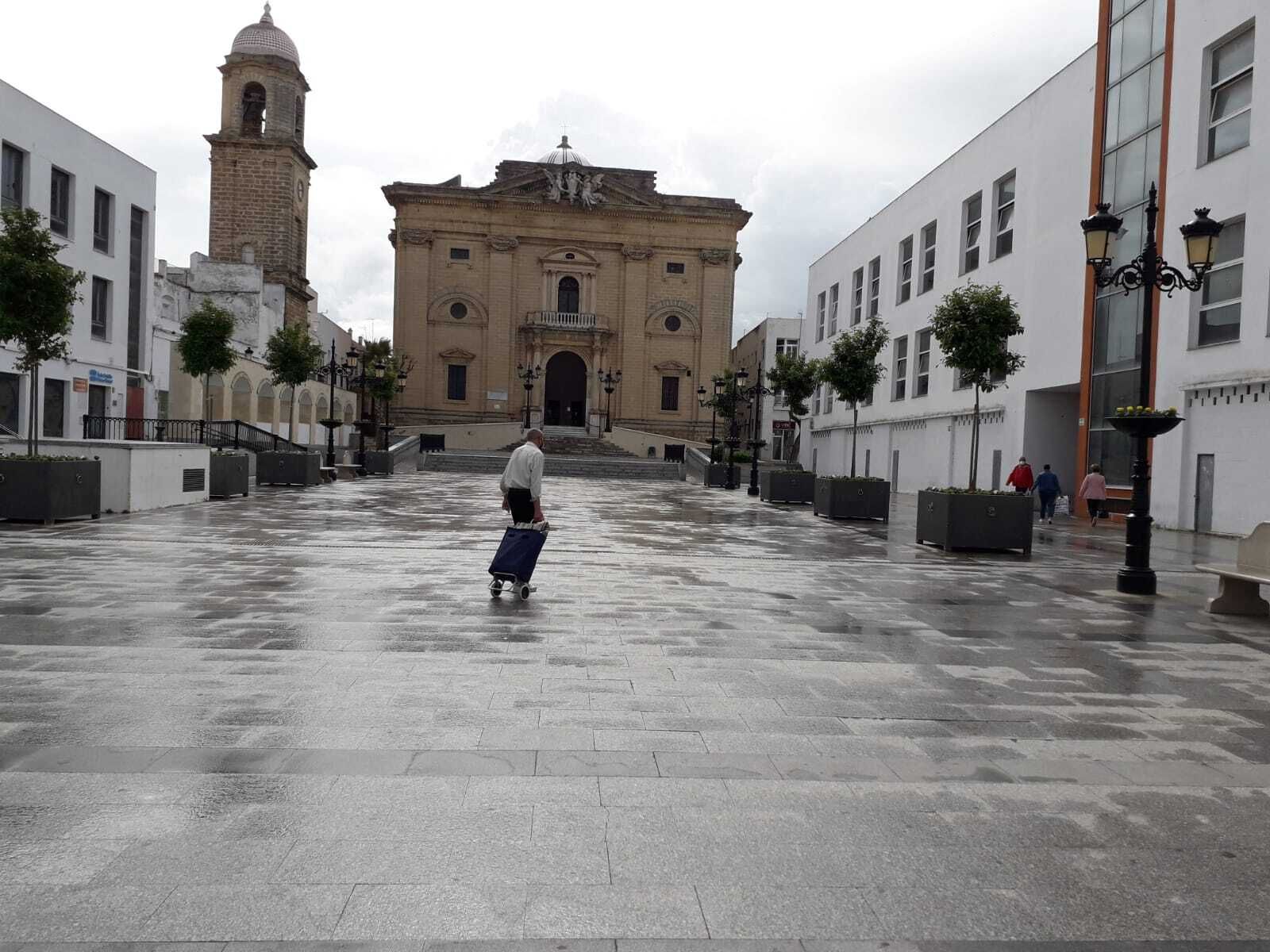 Vista de la Plaza Mayor, situada en la parte alta de la ciudad.