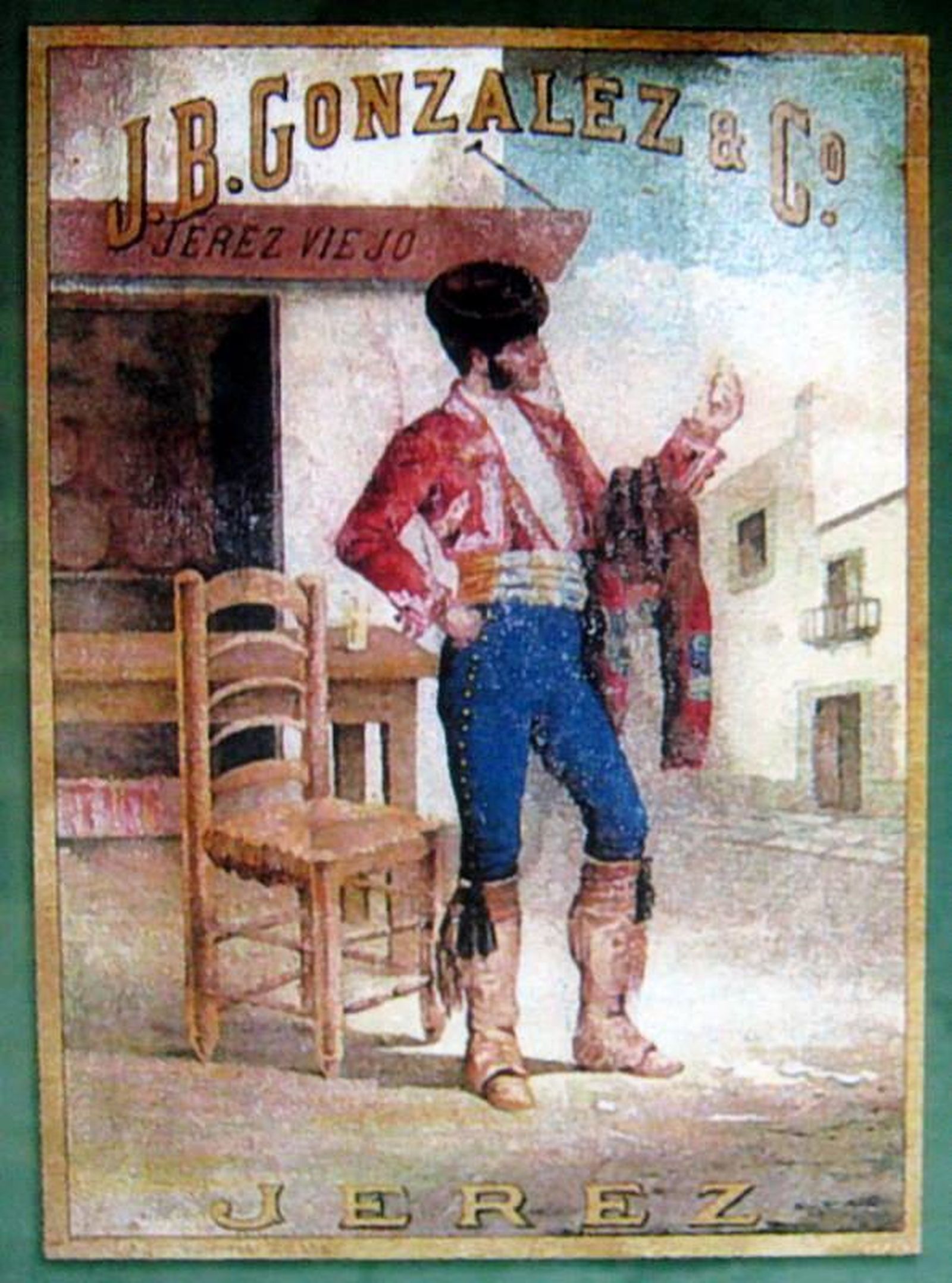 Escena costumbrista en  una de sus etiquetas.