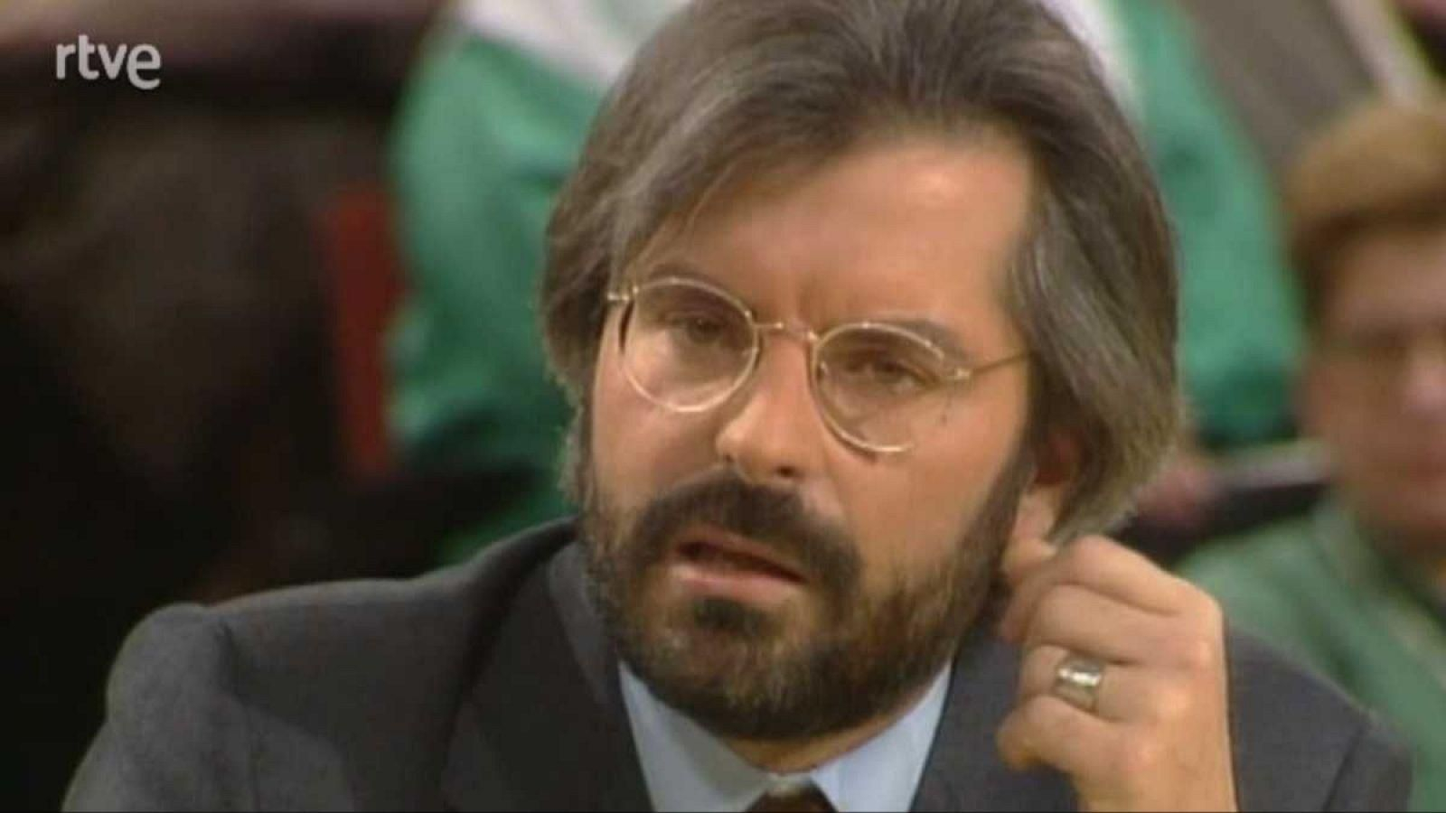 Javier Nart como fiscal de 'Tribunal Popular' en las entregas de 1989