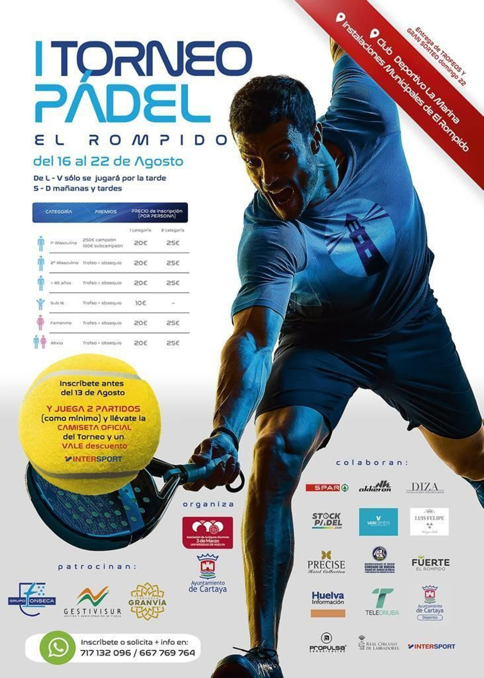 Cartel del I Torneo de Pádel de El Rompido