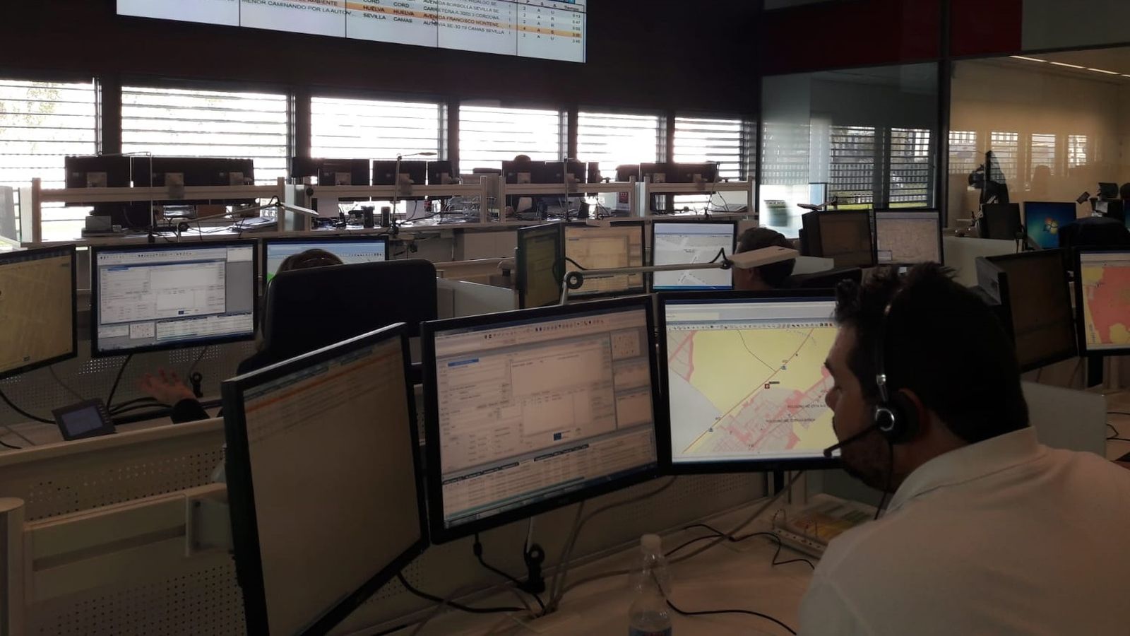 Sala de coordinación de Emergencias  112  Andalucía