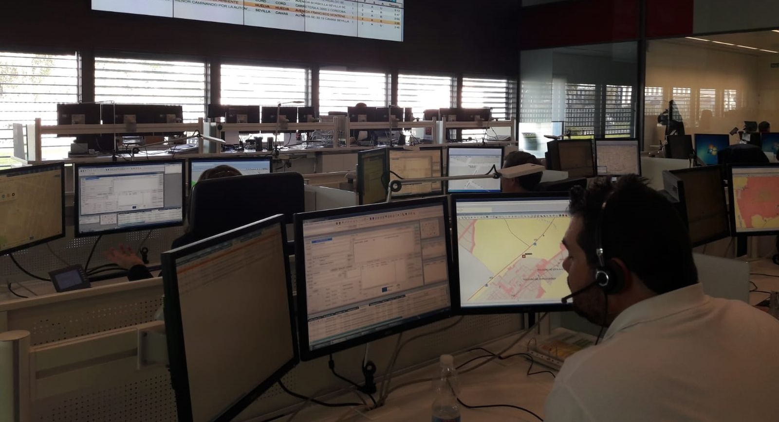 Sala de coordinación de Emergencias  112  Andalucía