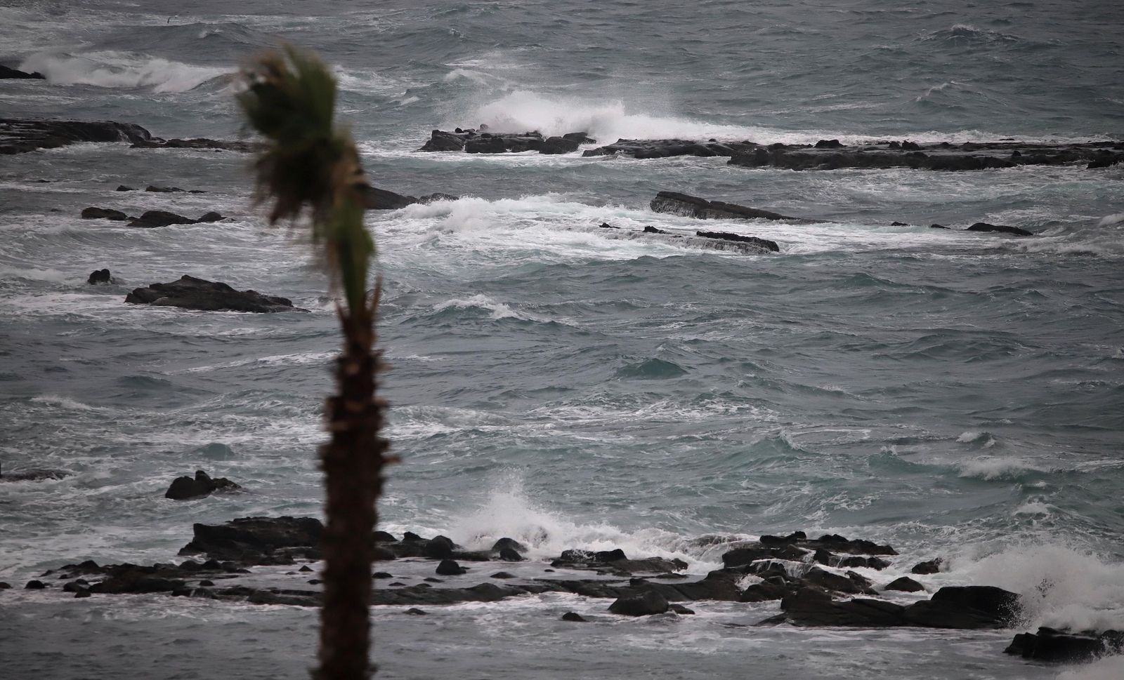 La borrasca Ingrid deja su huella en Tarifa, en imágenes