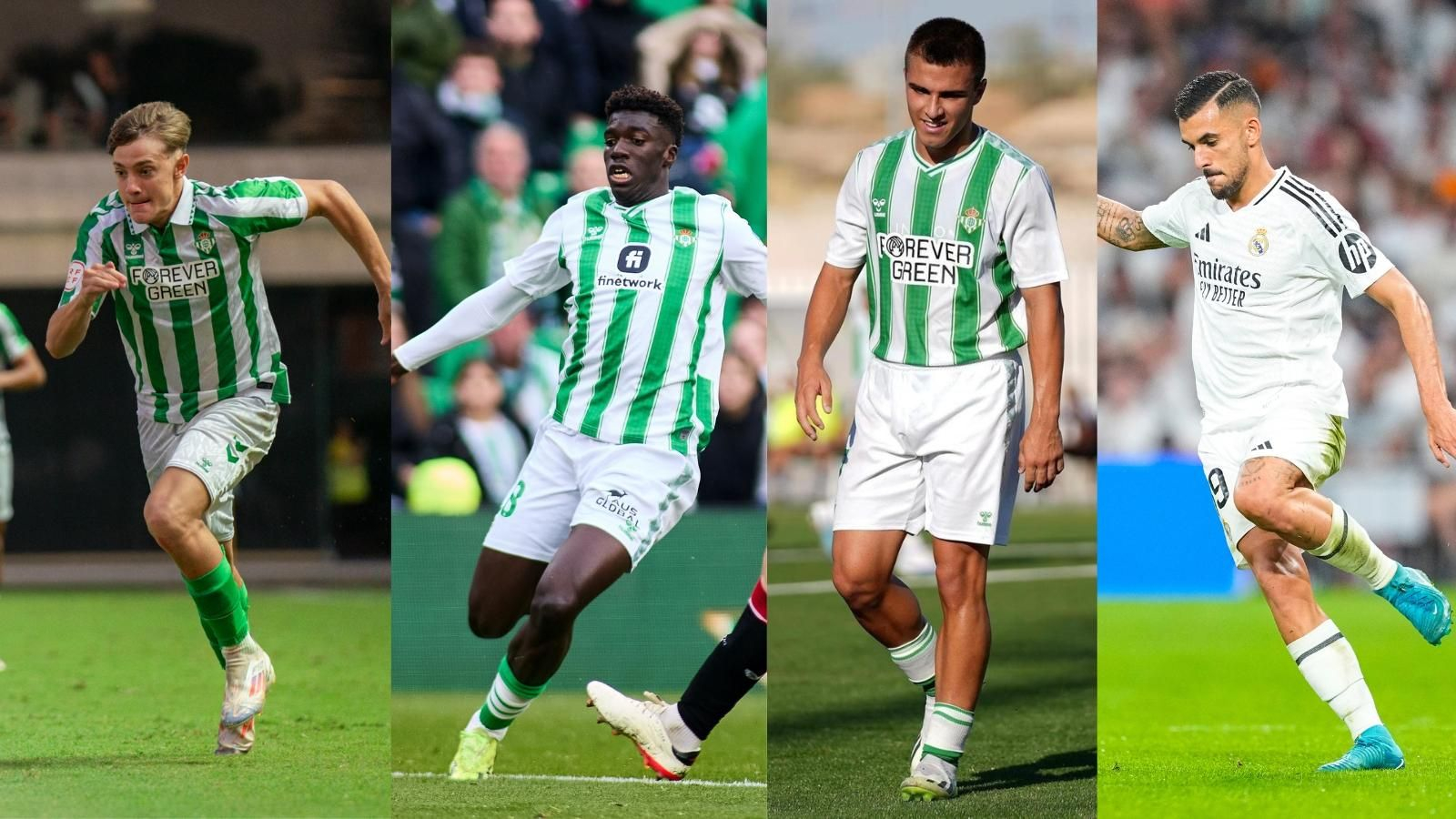 Jesús Rodríguez, Assane Diao, Pablo García y Dani Ceballos de izquierda a derecha