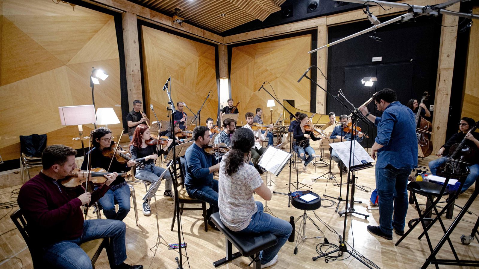 Un momento de la grabación