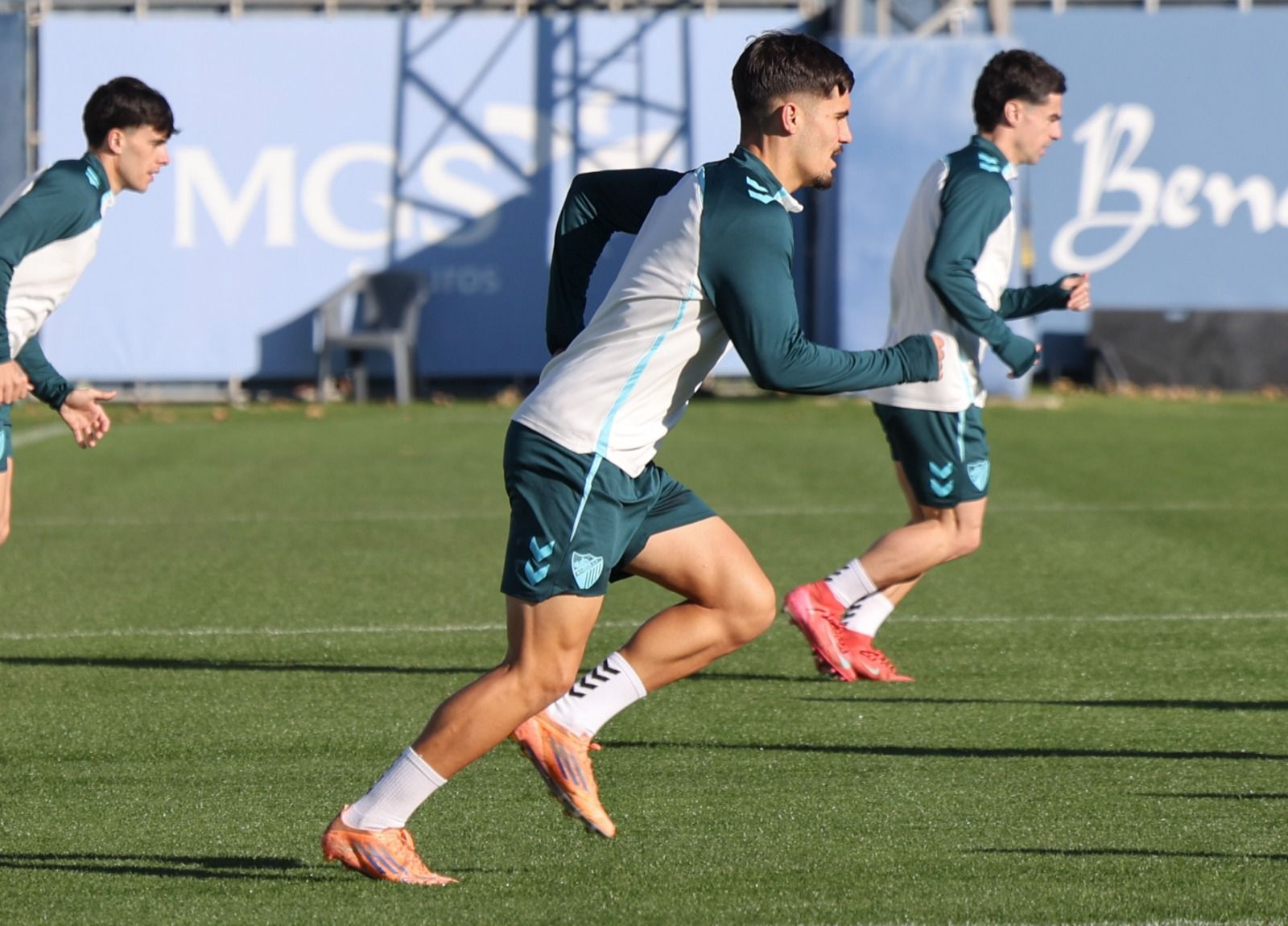 Entrenamiento Málaga CF: Carlos Puga y Haitam, bajas inesperadas