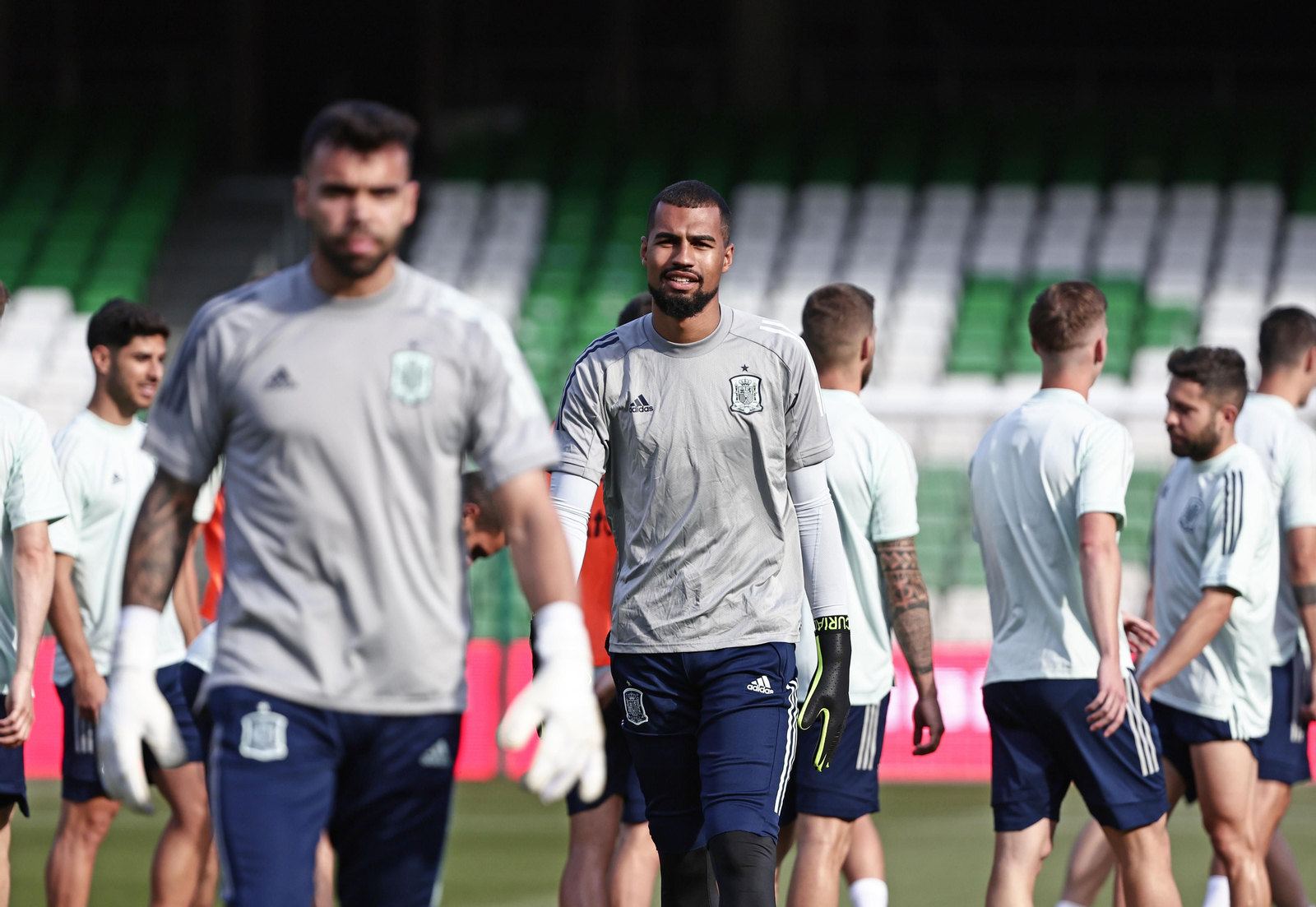 Las imágenes de la selección española en Sevilla