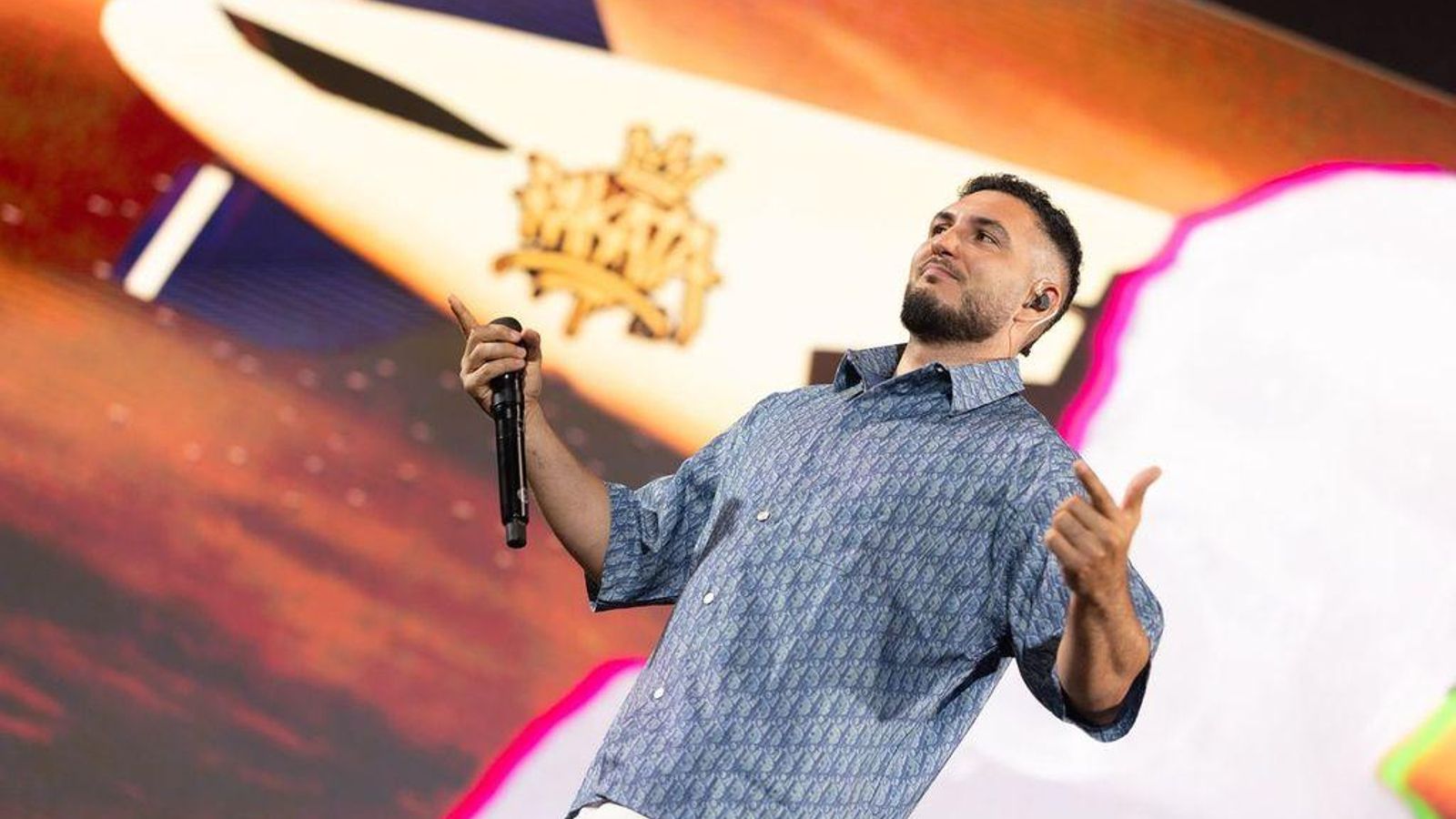 Omar Montes en el recital de 'La reina del flow'