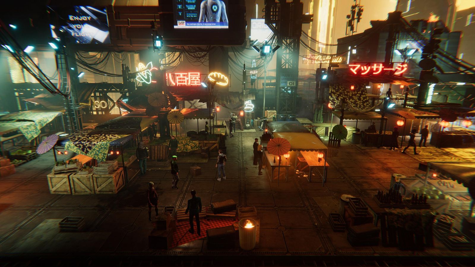 El diseño artístico nos transporta un mundo cyberpunk. El diseño artístico nos transporta un mundo cyberpunk.