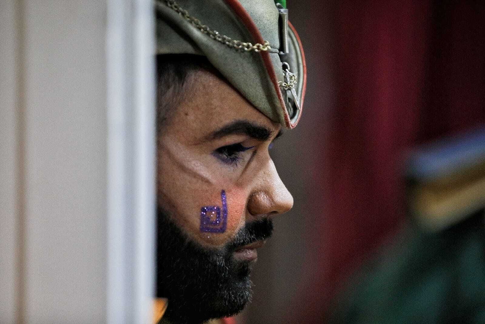 La comparsa 'Ahora o nunca' en camerinos.