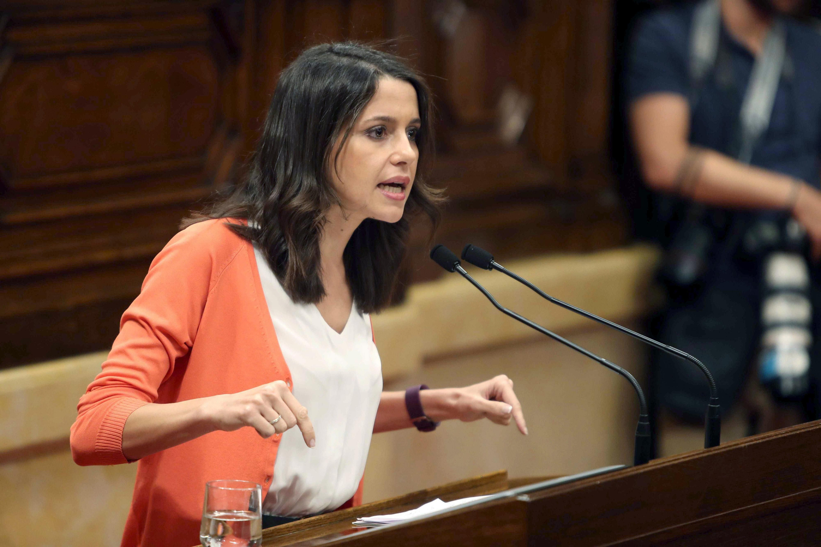 Arrimadas , en una de sus intervenciones.