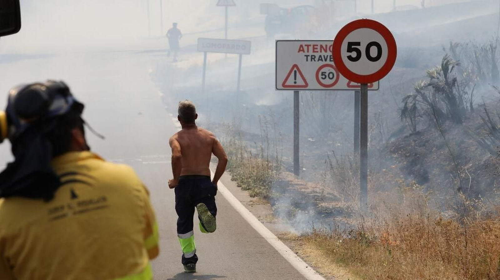Grave incendio en la campiña de Jerez