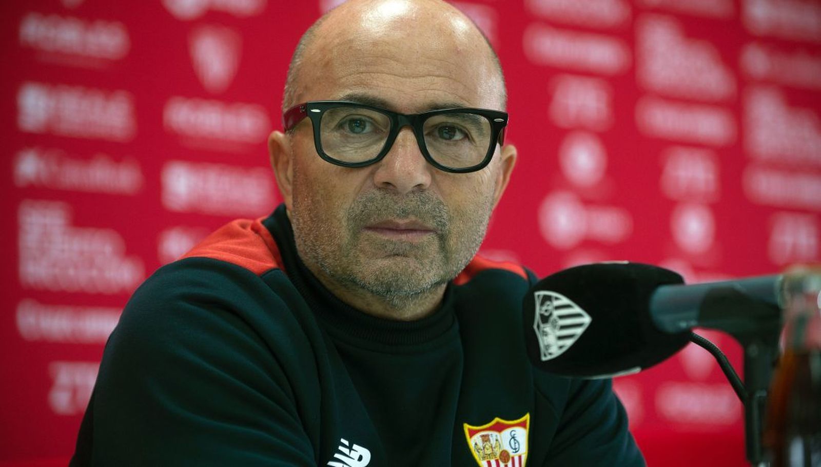 Jorge Sampaoli, en sala de prensa.