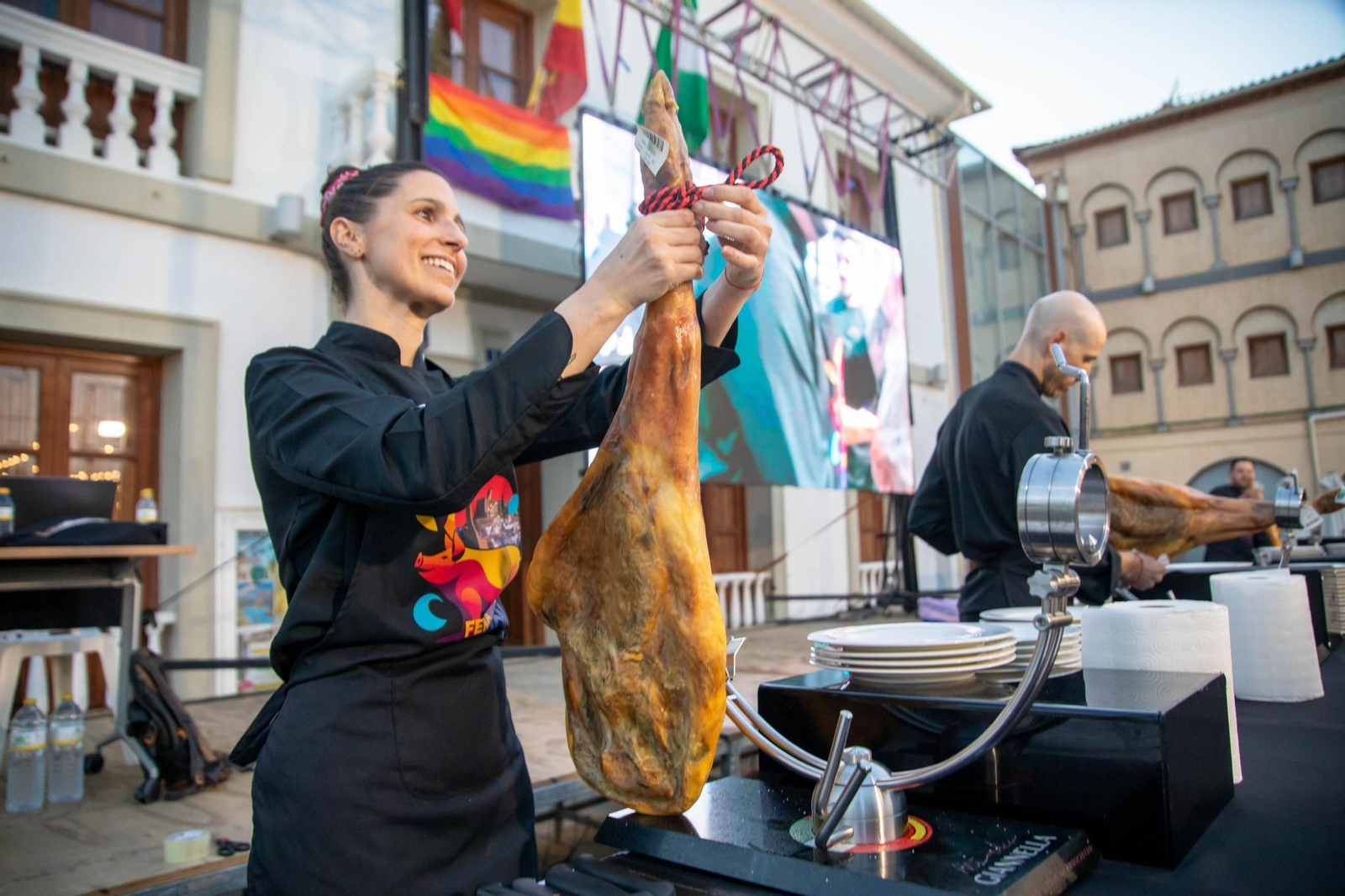 Concurso de cortadores de jamón en Serón, en imágenes