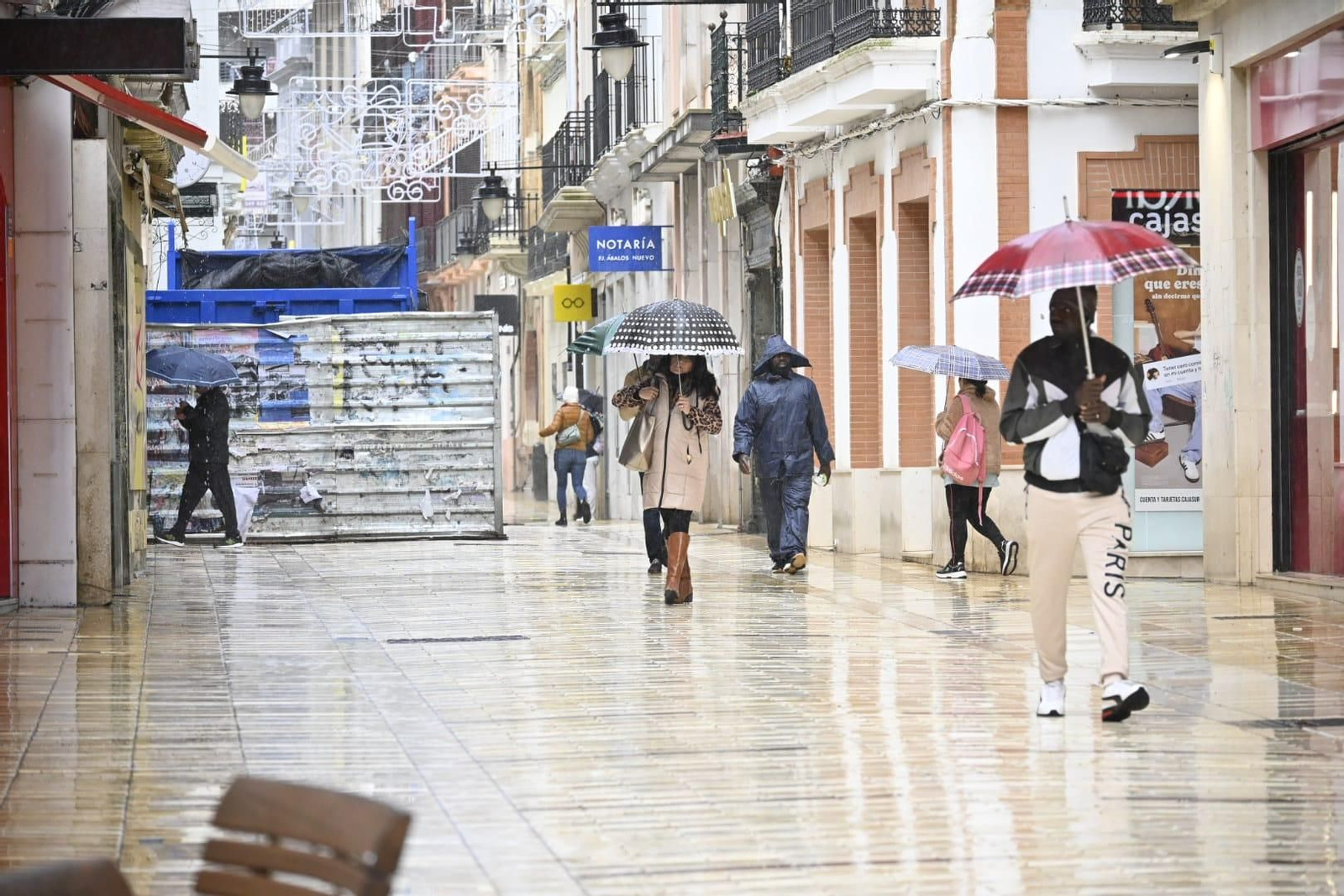 Imágenes del paso de la DANA por Huelva en la mañana del viernes