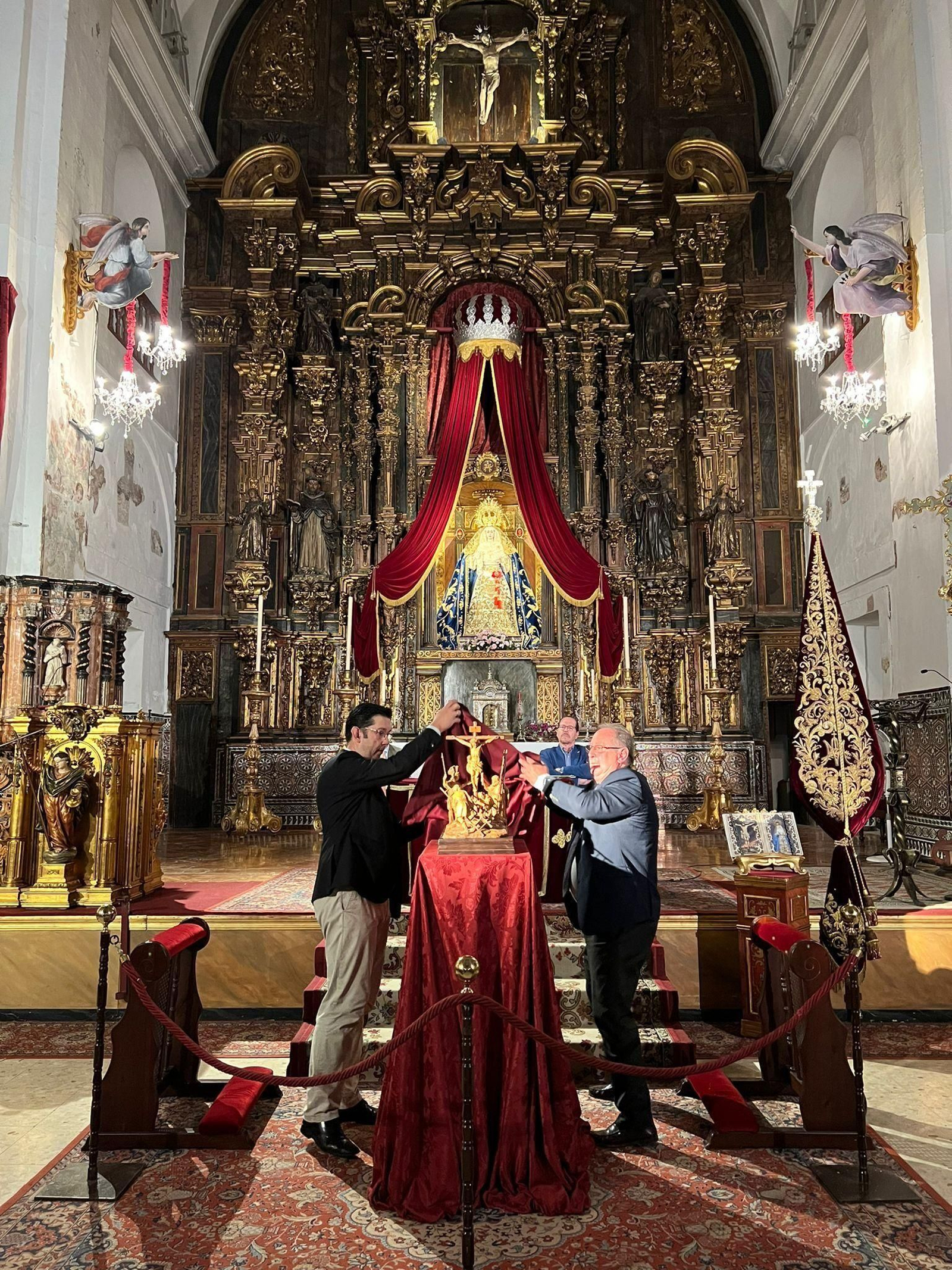 Descubrimiento de la maqueta en la Iglesia Conventual de San Antonio