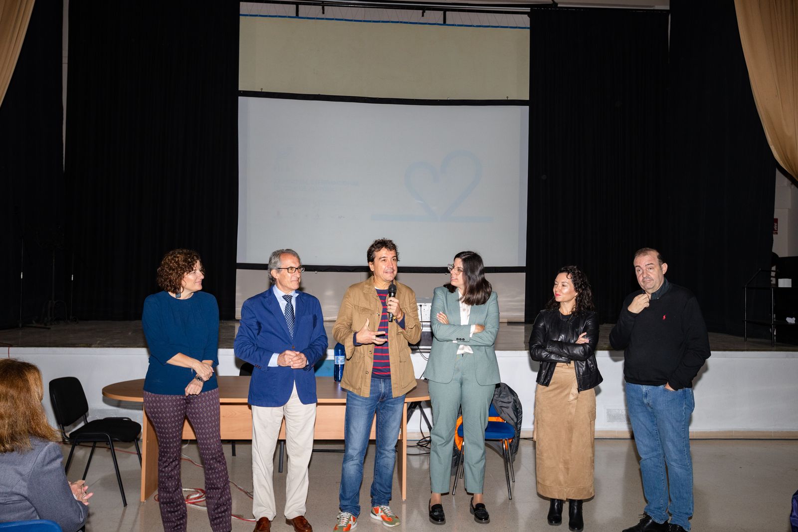 Javier Veiga durante su visita al centro penitenciario.
