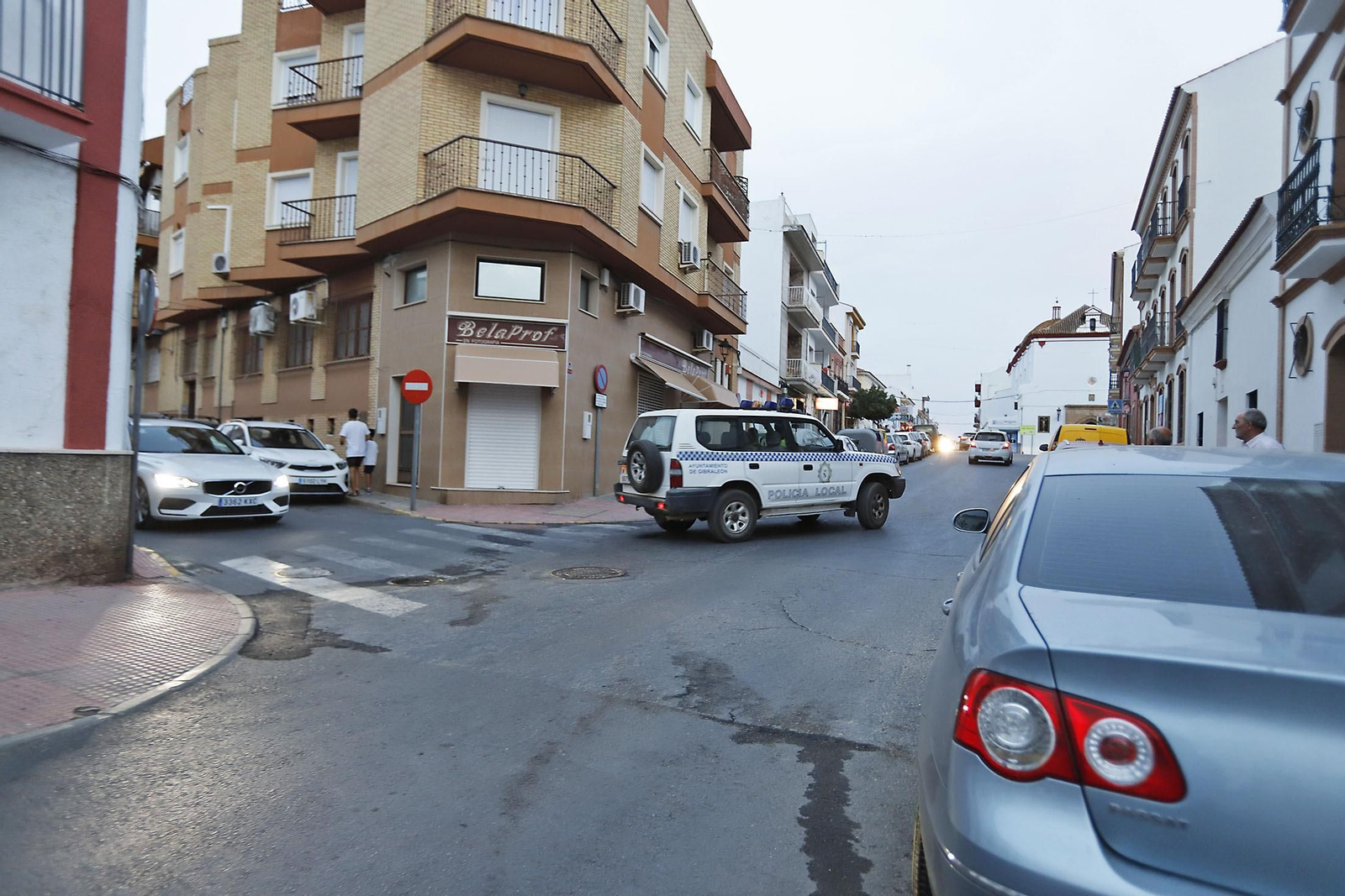 Imágenes del lugar del atropello múltiple en Gibraleón que provoco un fallecido y varios heridos en diferentes terrazas
